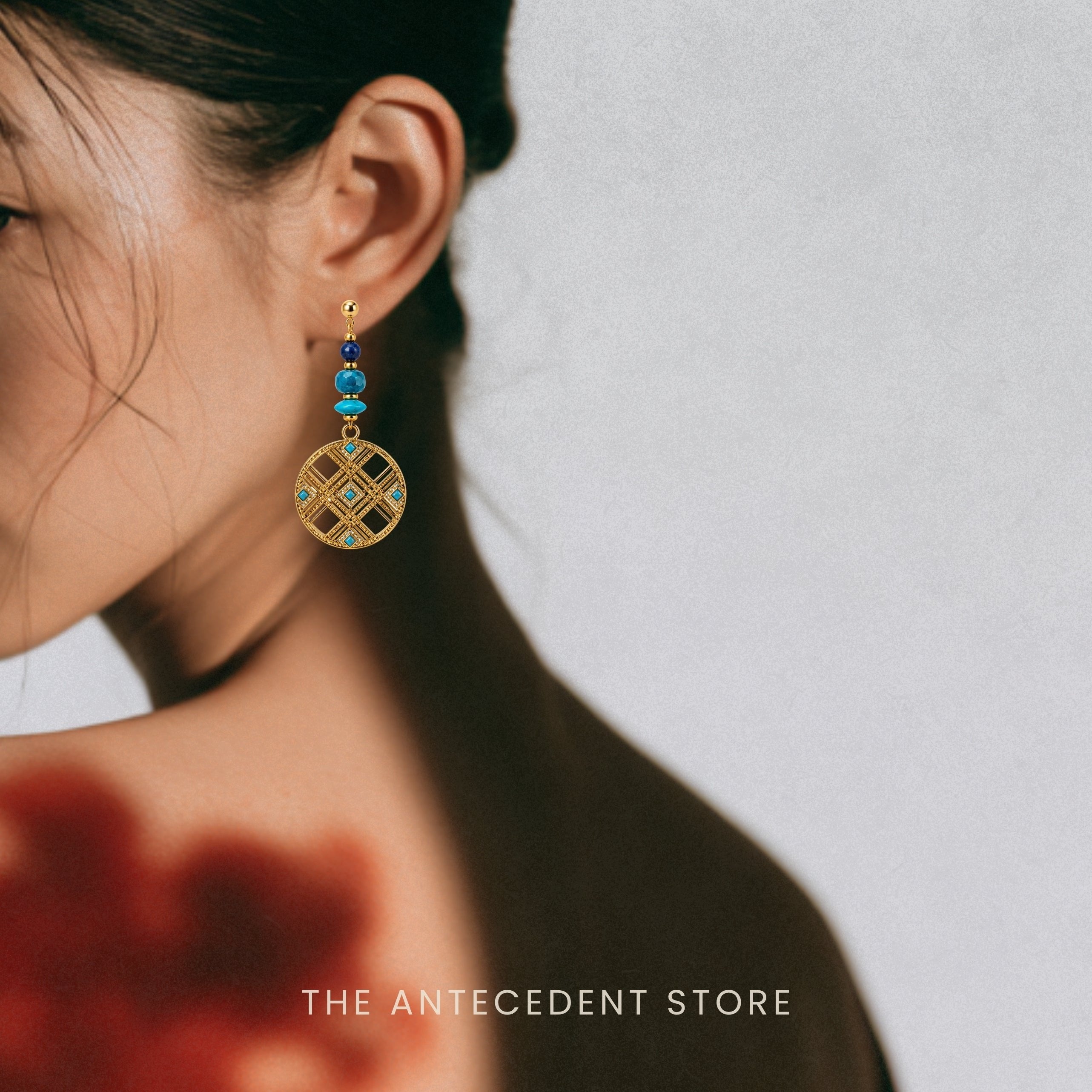 THE ANTECEDENT STORE | Lapis Lazuli, Apatite & Turquoise Statement Earrings