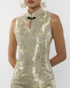 DRESSINGPAULA | Brocade Sleeveless Dress