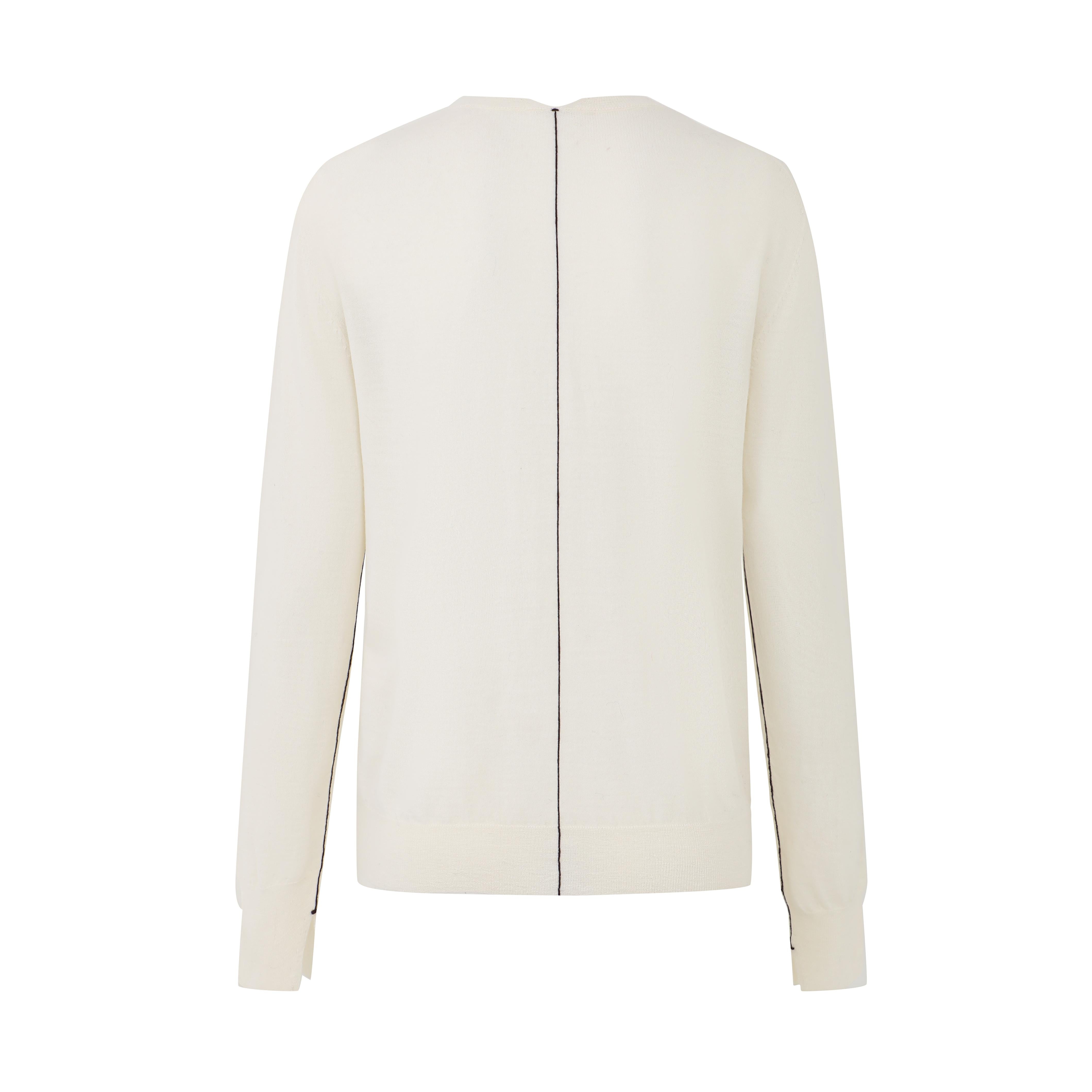 LAYERPLAN | Crew-Neck Wool Top With Scarf