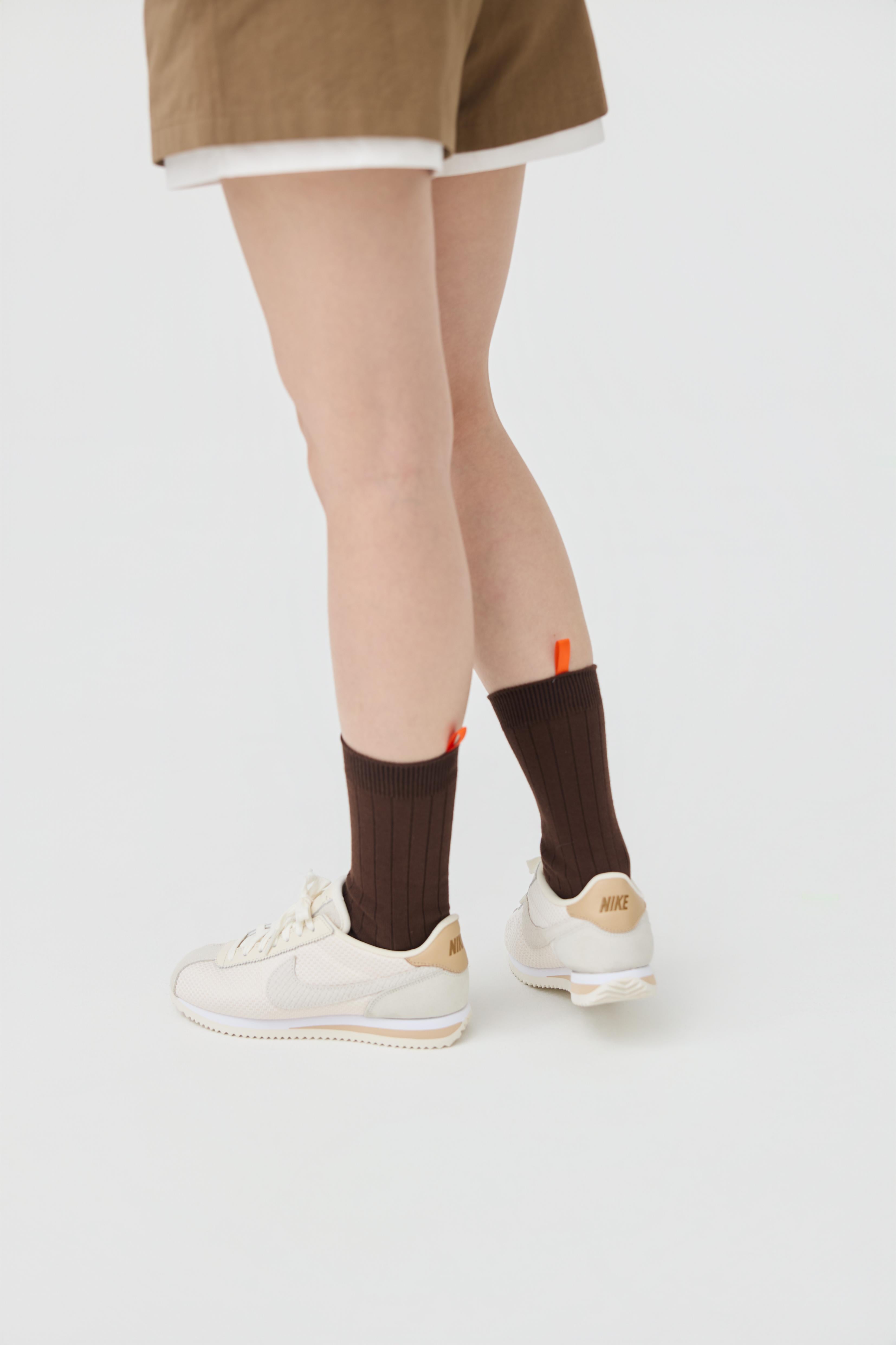 3EIGHTH | Tab Crew Socks In Chocolate