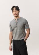 HOUSE OF HOUSE OF ANON PTE. LTD. | Sven Henley Knit Short Sleeve Top