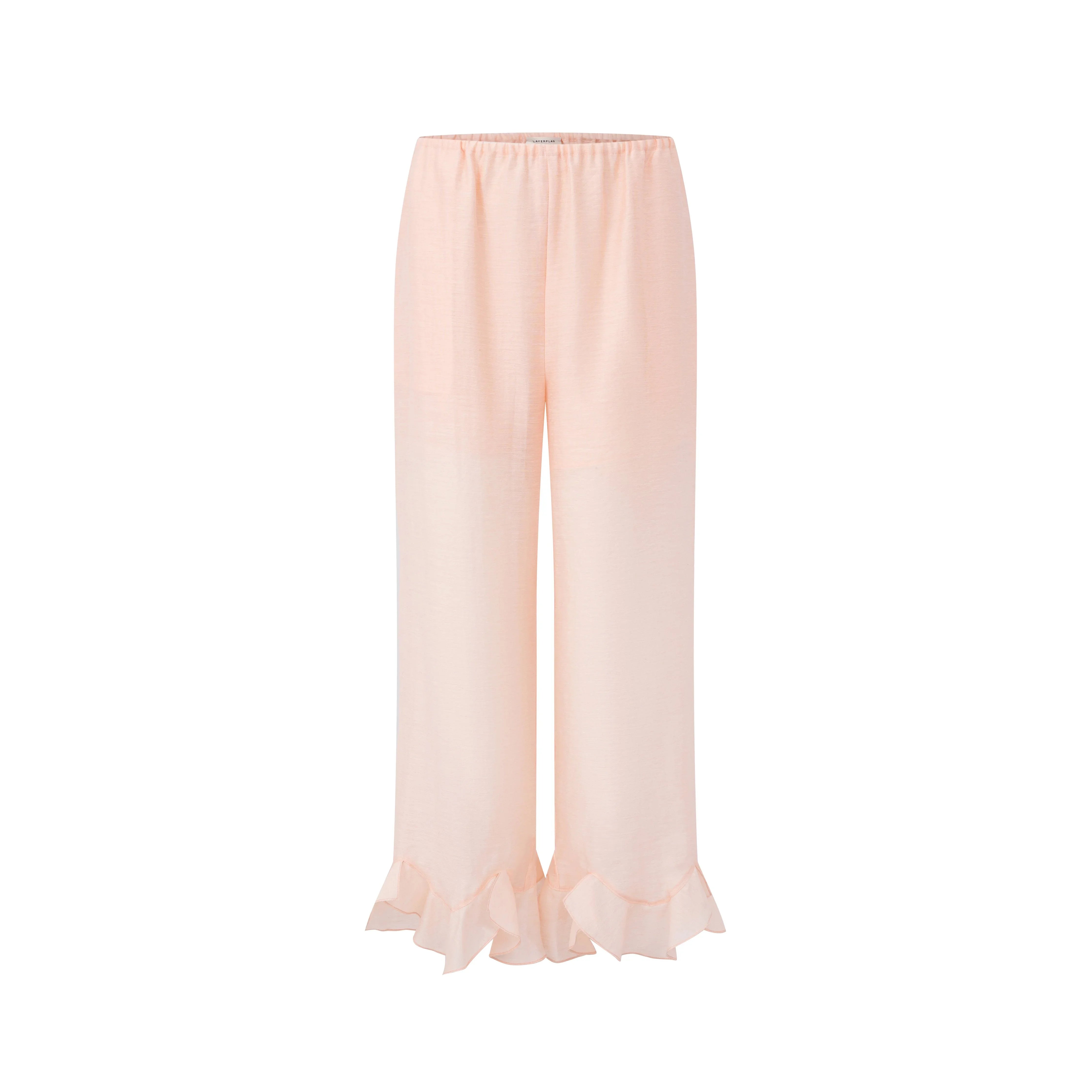 LAYERPLAN | Ara Ruffle Hem Tencel-Linen Pants