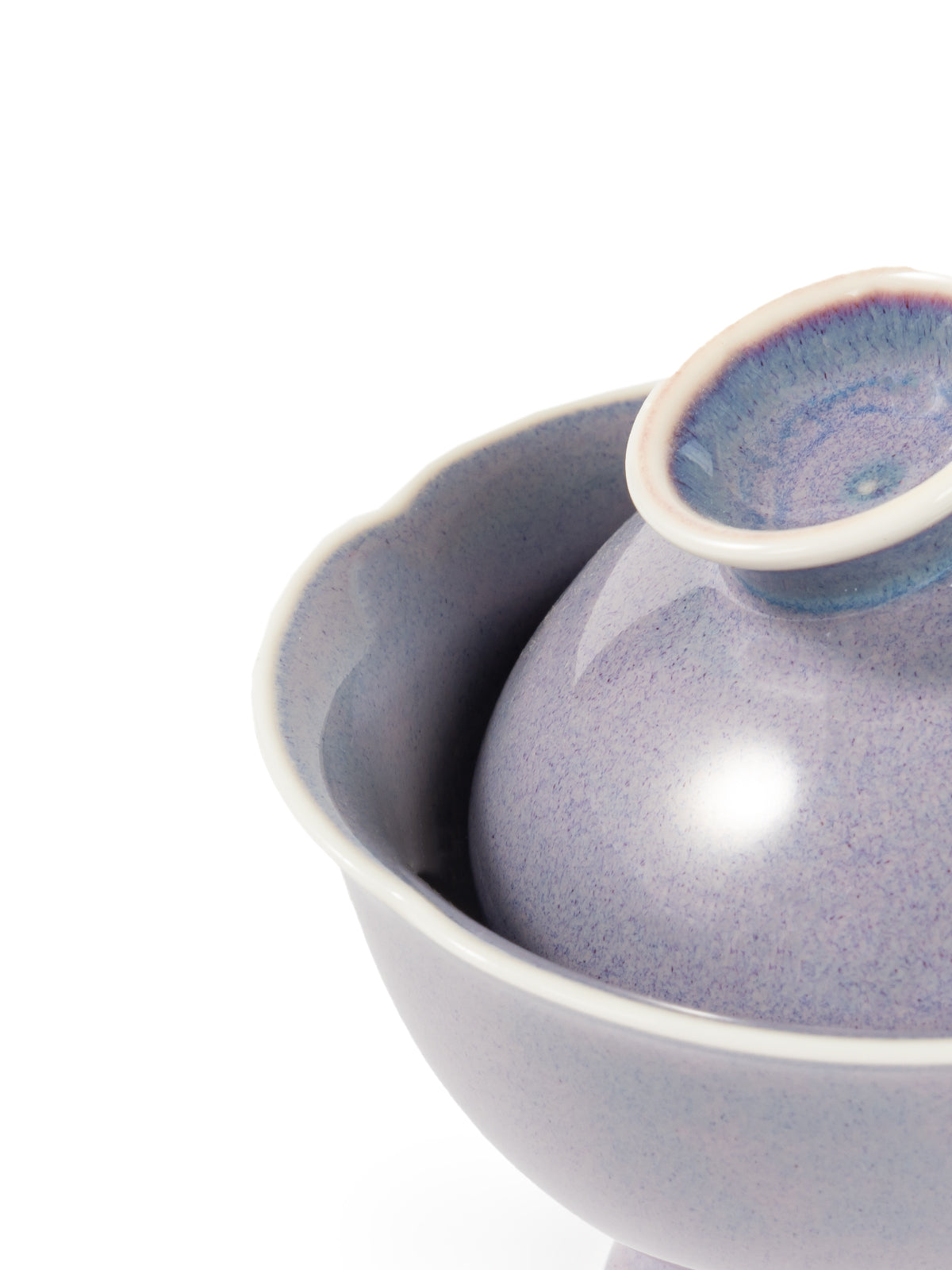 CRAFILAB | Purple & Jun Kiln Transmutation Floral Lid Bowl
