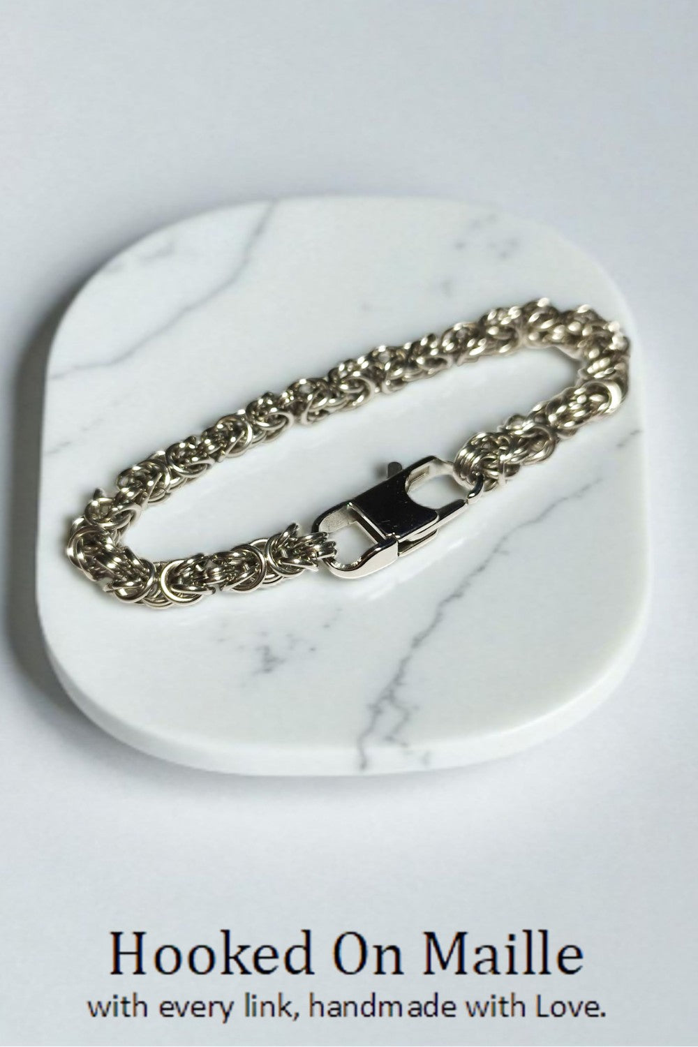 CREATIVE JEWELLERY STUDIO | Byzantine Stainless Steel Bracelet by Hooked On Maille