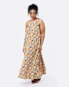 STUDIO QILING | Elephant Woods Reversible Silk Blend Maxi Dress