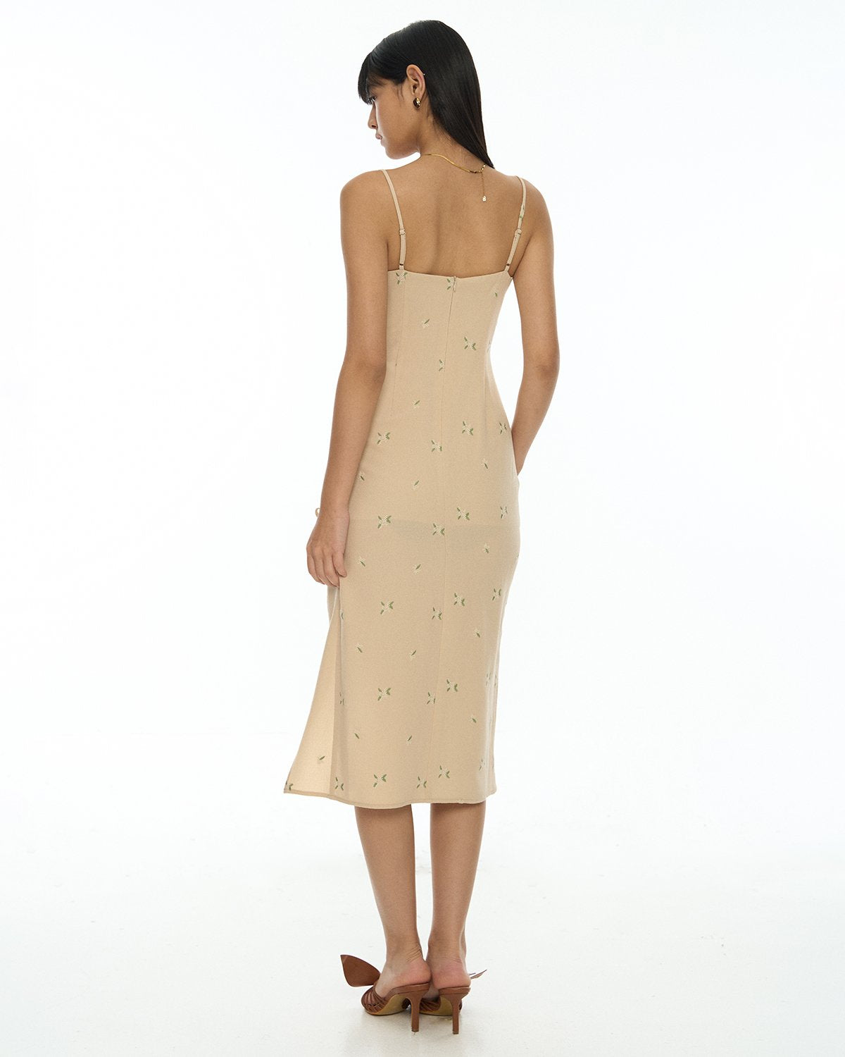 DRESSINGPAULA | Strappy Dress With Ruched Slit