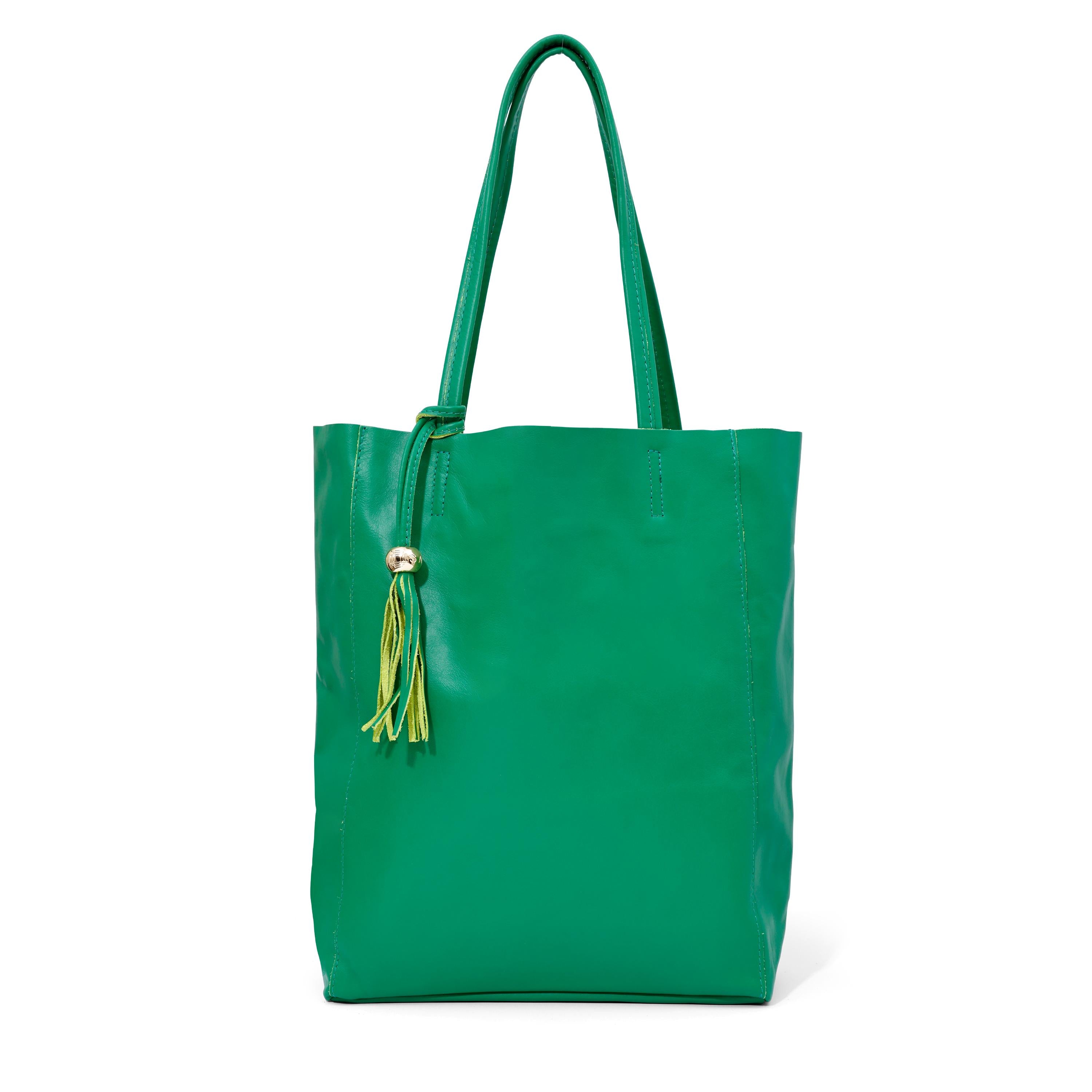 DESTI SAINT | Italian Leather Shopper - Emerald