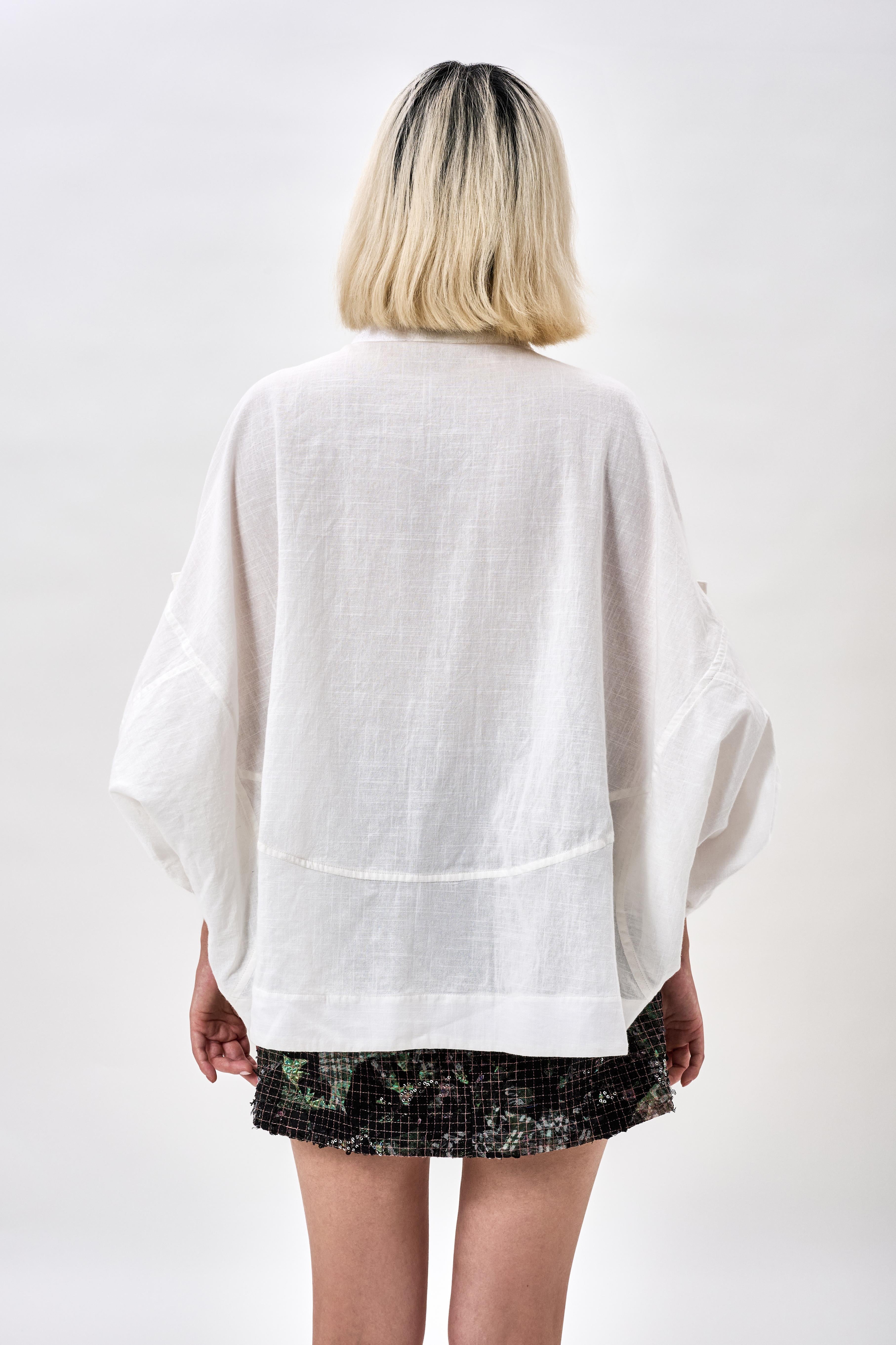 KHAAR | White Coral Crop Top