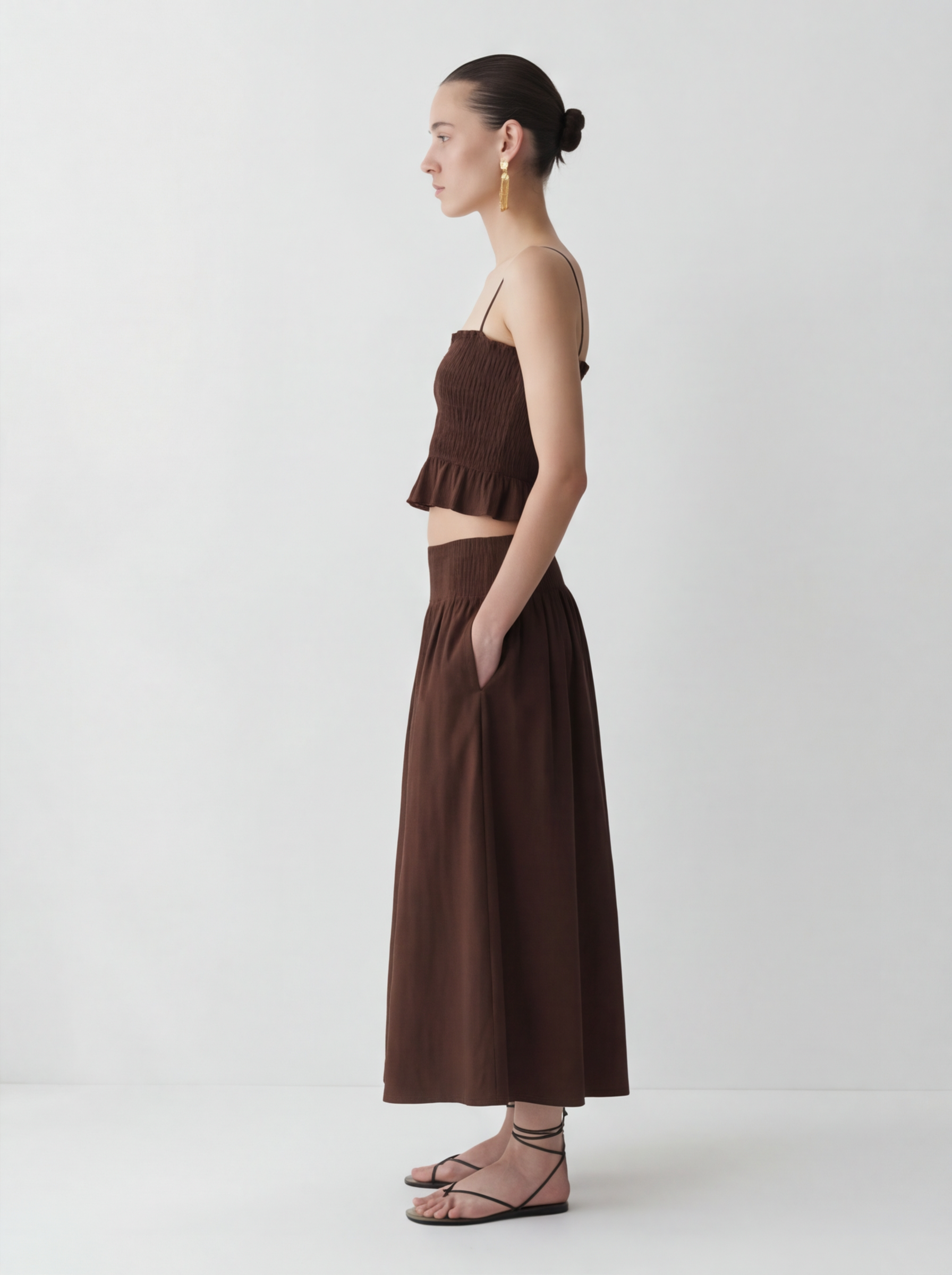 LAYERPLAN | Vera Gathered Midi Skirt
