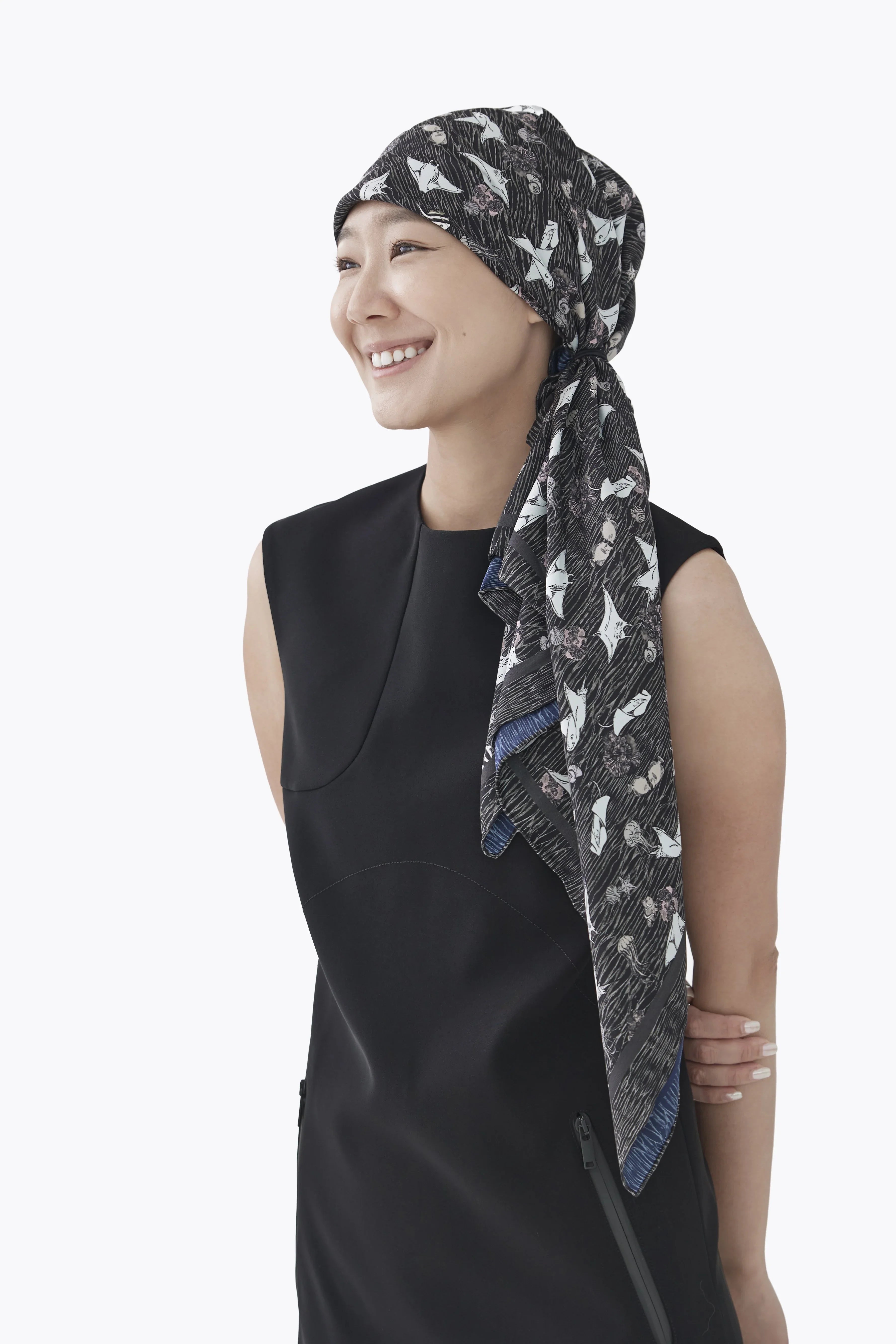 STUDIO QILING | Pura Vida Double Side Silk Scarf 100
