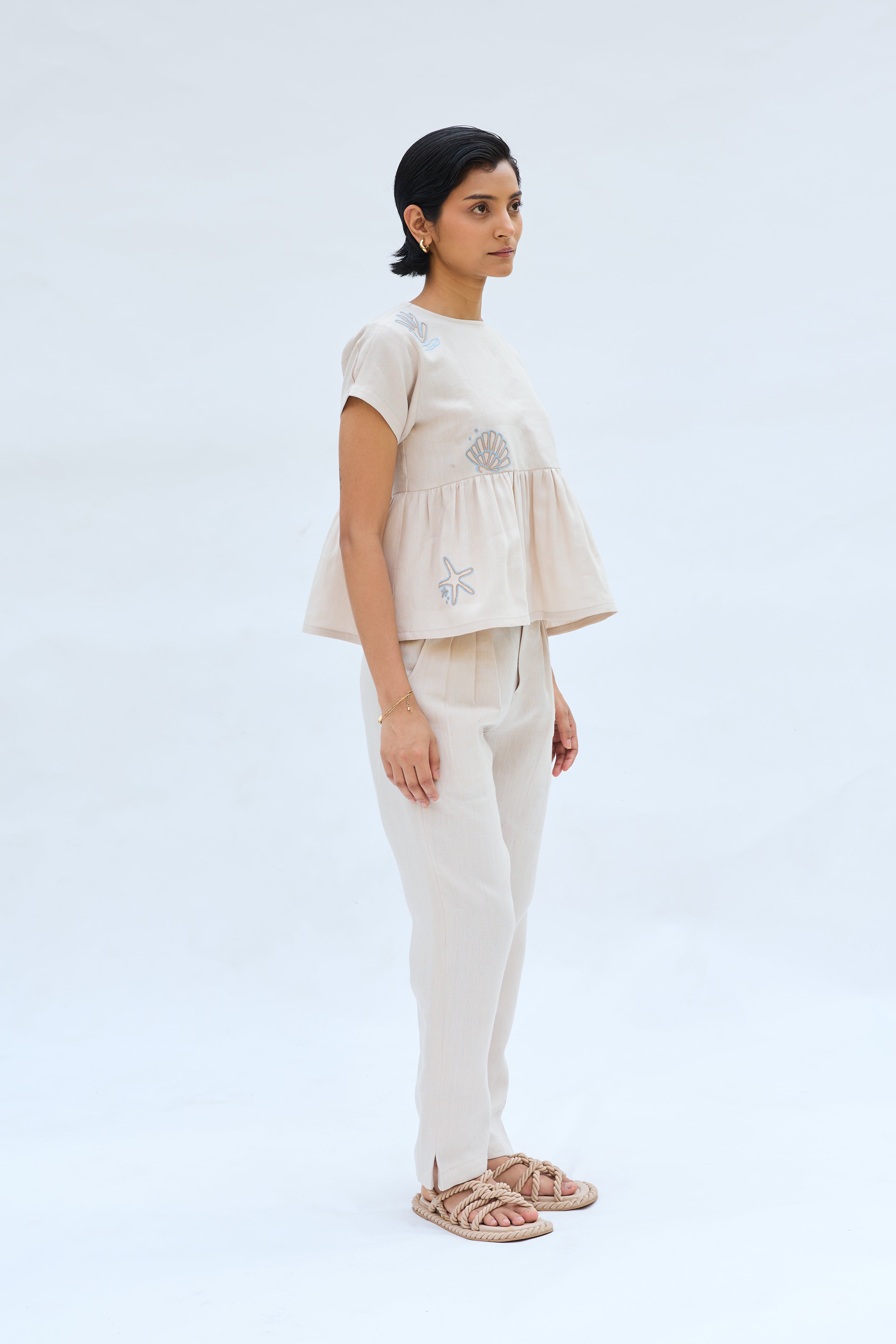 SUI | Sea Soul Linen Top