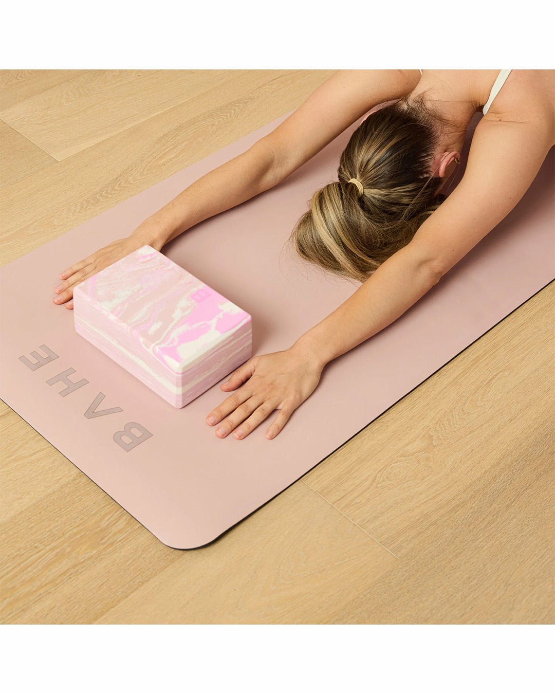 BAHE | Yoga Block 22.5x15x9cm - Mauve Marble