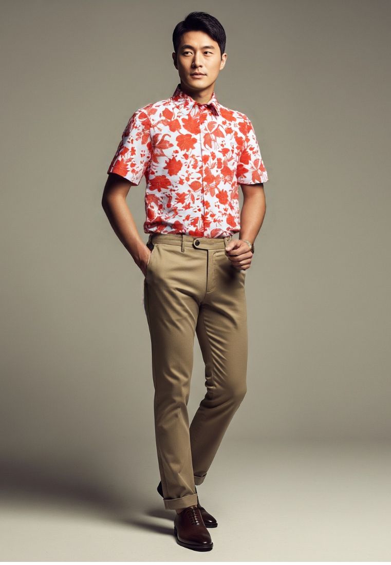 ANS.EIN | PERANAKAN PAWS Man Shirt With Point Collar