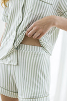 SELENIGHT CO | Signature Pyjamas Set Green Stripes