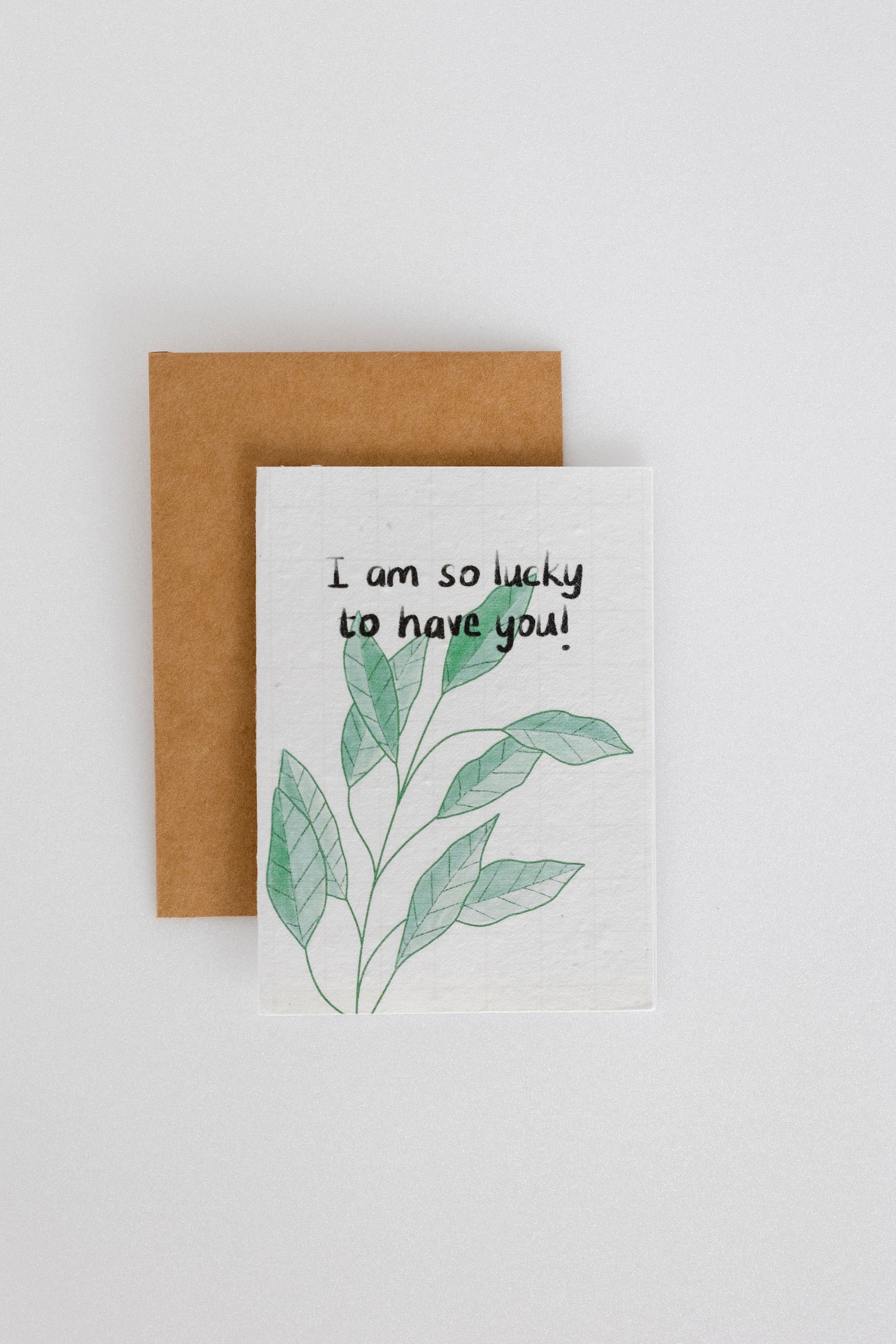 PURPLE AND PURE | Plantable Greeting Card | I Am Lucky to Have You