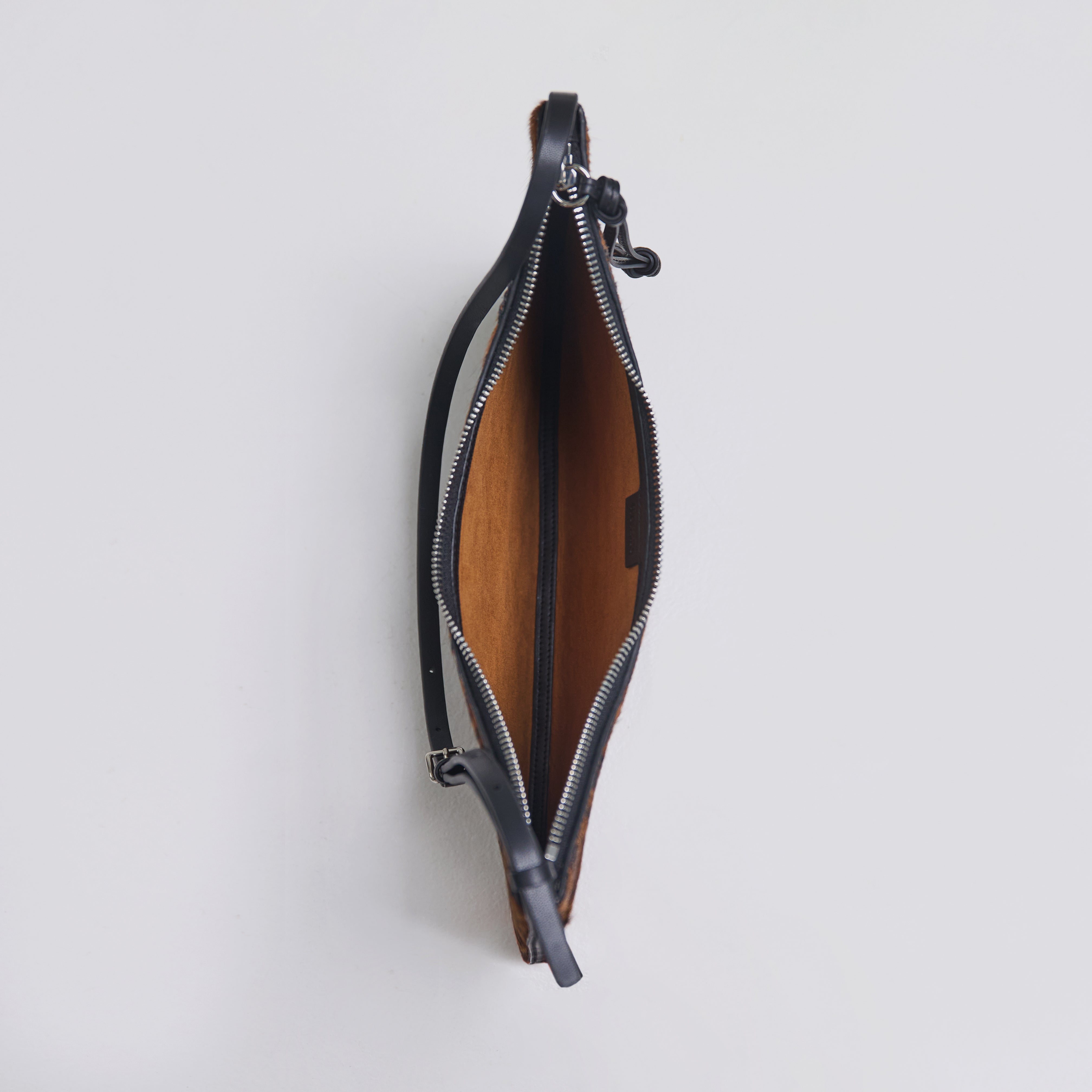 WU HAUS | Veil Leopard Print Calf-Hair Shoulder Bag