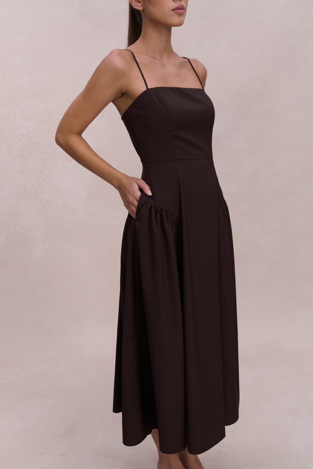EMVY | Cambria Padded Dress - Brown
