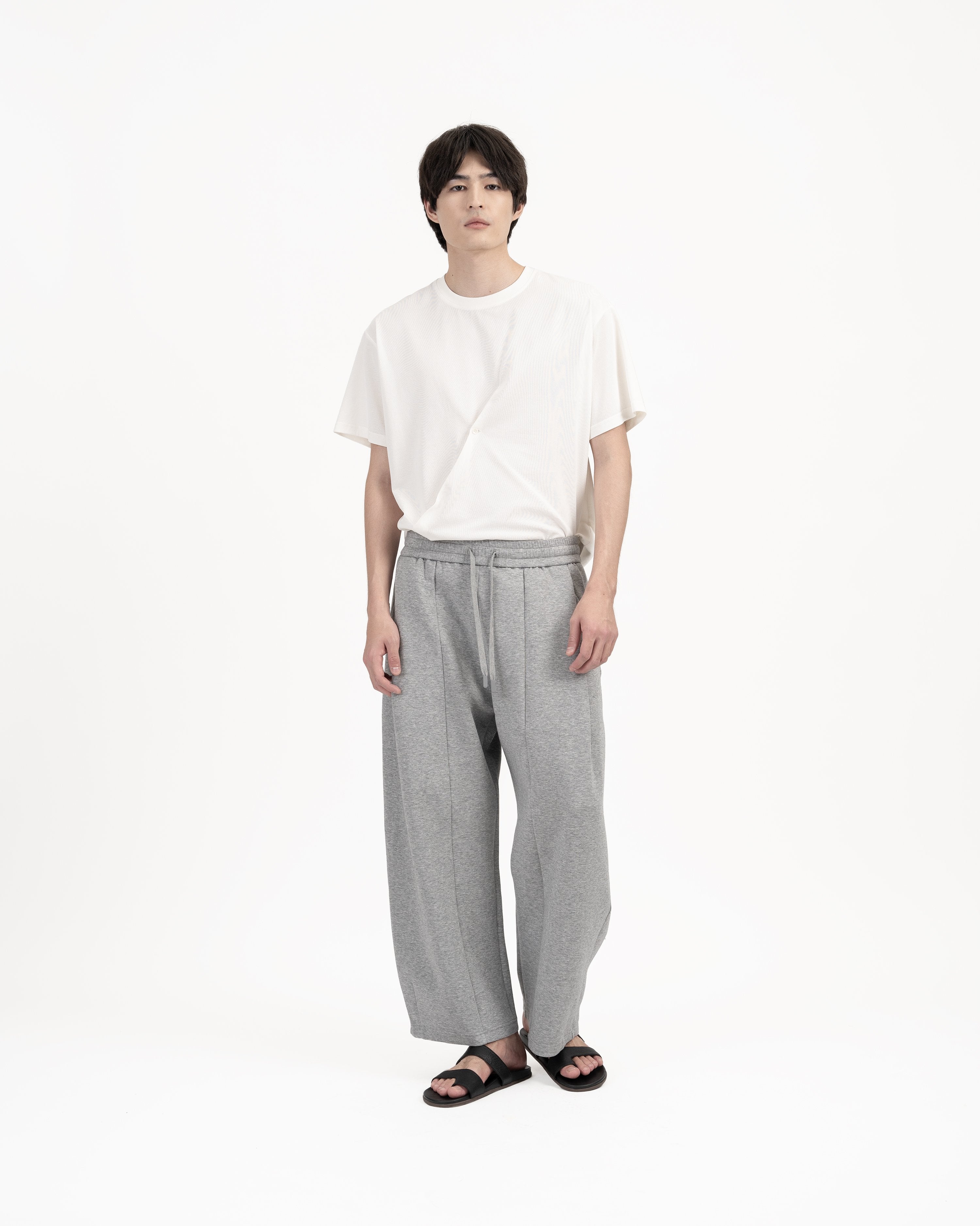 GRAYE | Pleated Sweatpants - Melange Gray