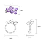 CREATIVE JEWELLERY STUDIO | My Tropical Garden: Artistic Titanium Lilac Botanical Flower Ring | Tyll Atelier
