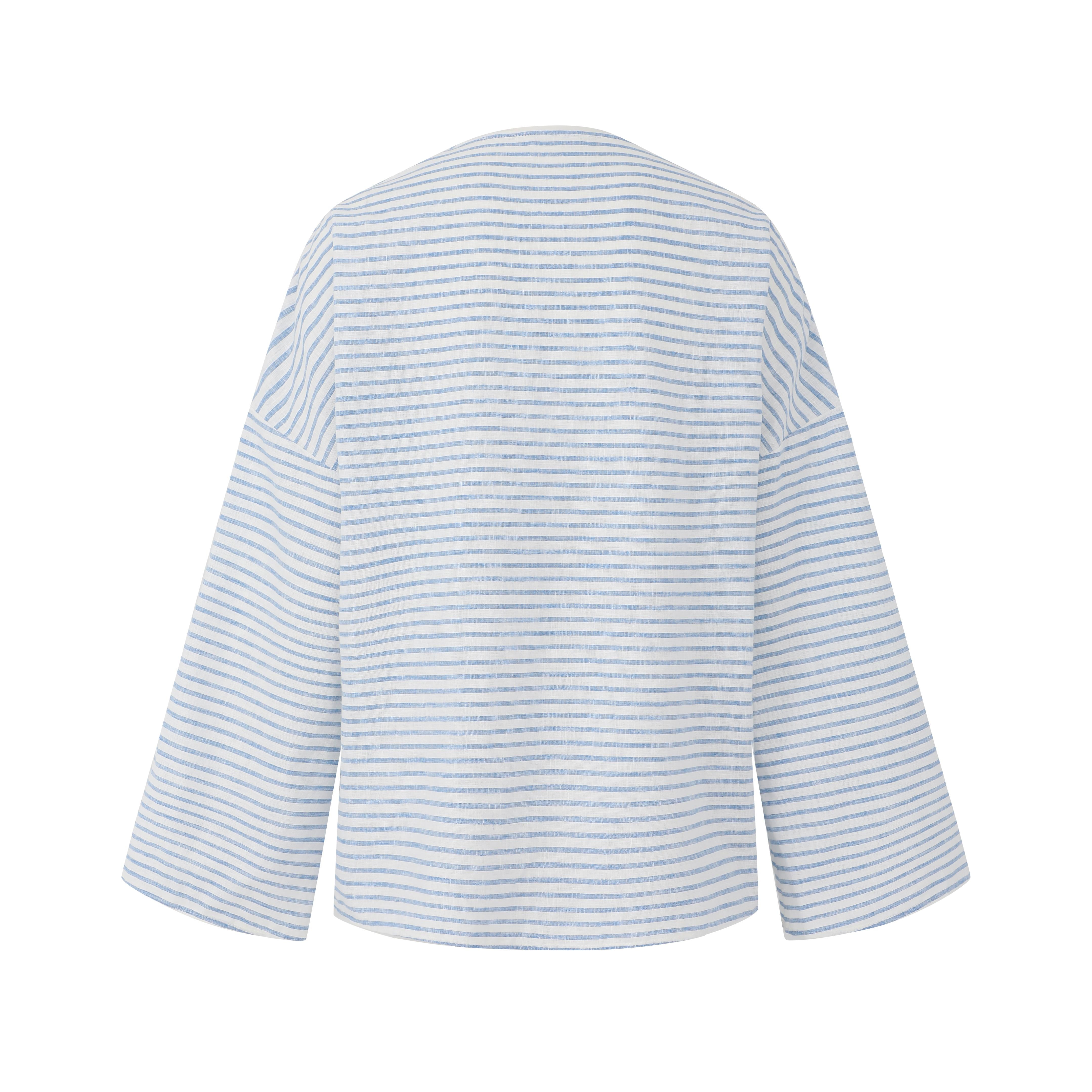 LAYERPLAN | Vinn Front Tie Line Jacket - Stripe