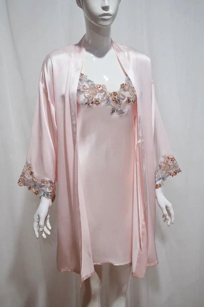 BELLS & BIRDS | Florentine Mulberry Silk Slip (Rose)