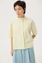 3EIGHTH | UTSURO Crop Shirt in Pandan Green
