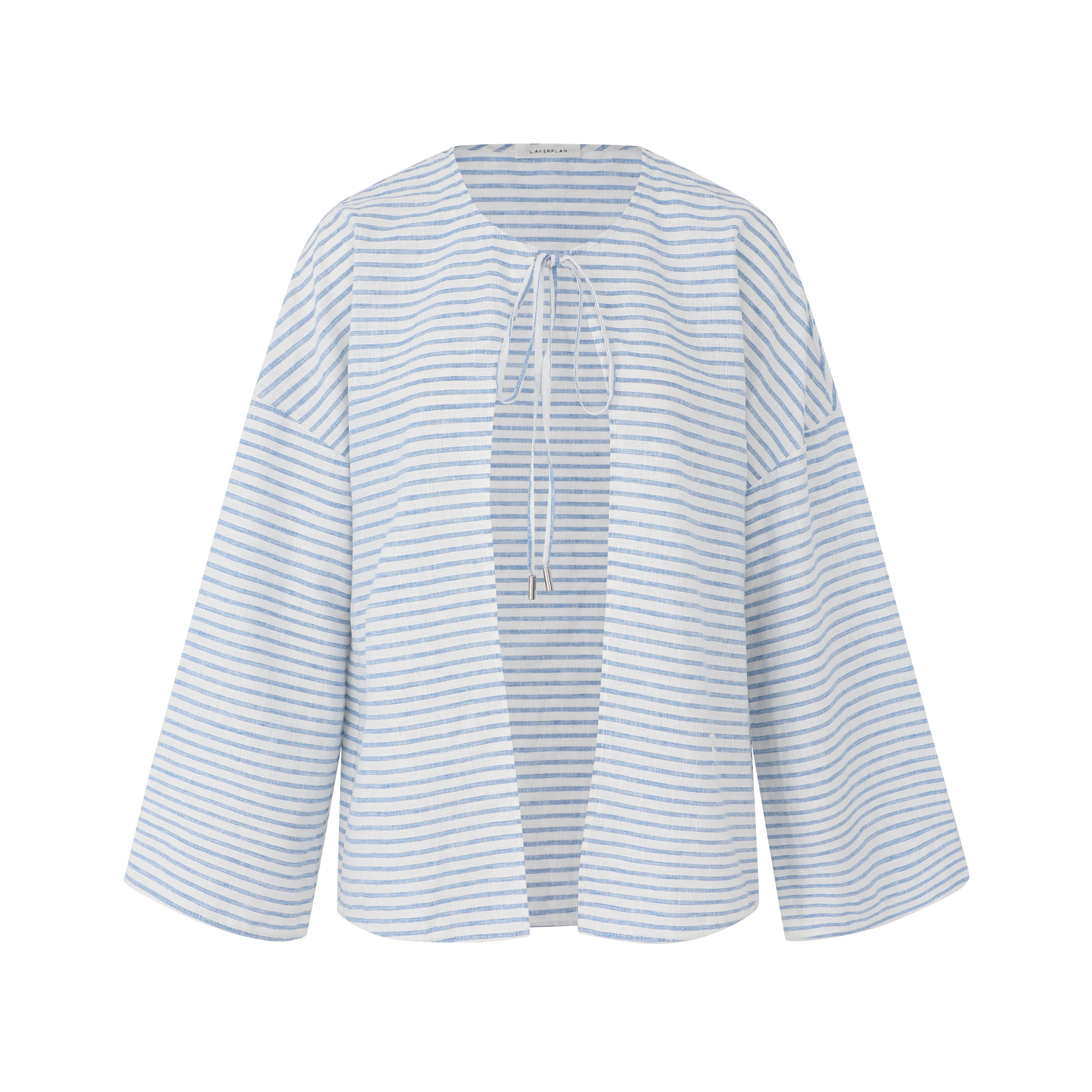 LAYERPLAN | Vinn Front Tie Line Jacket - Stripe
