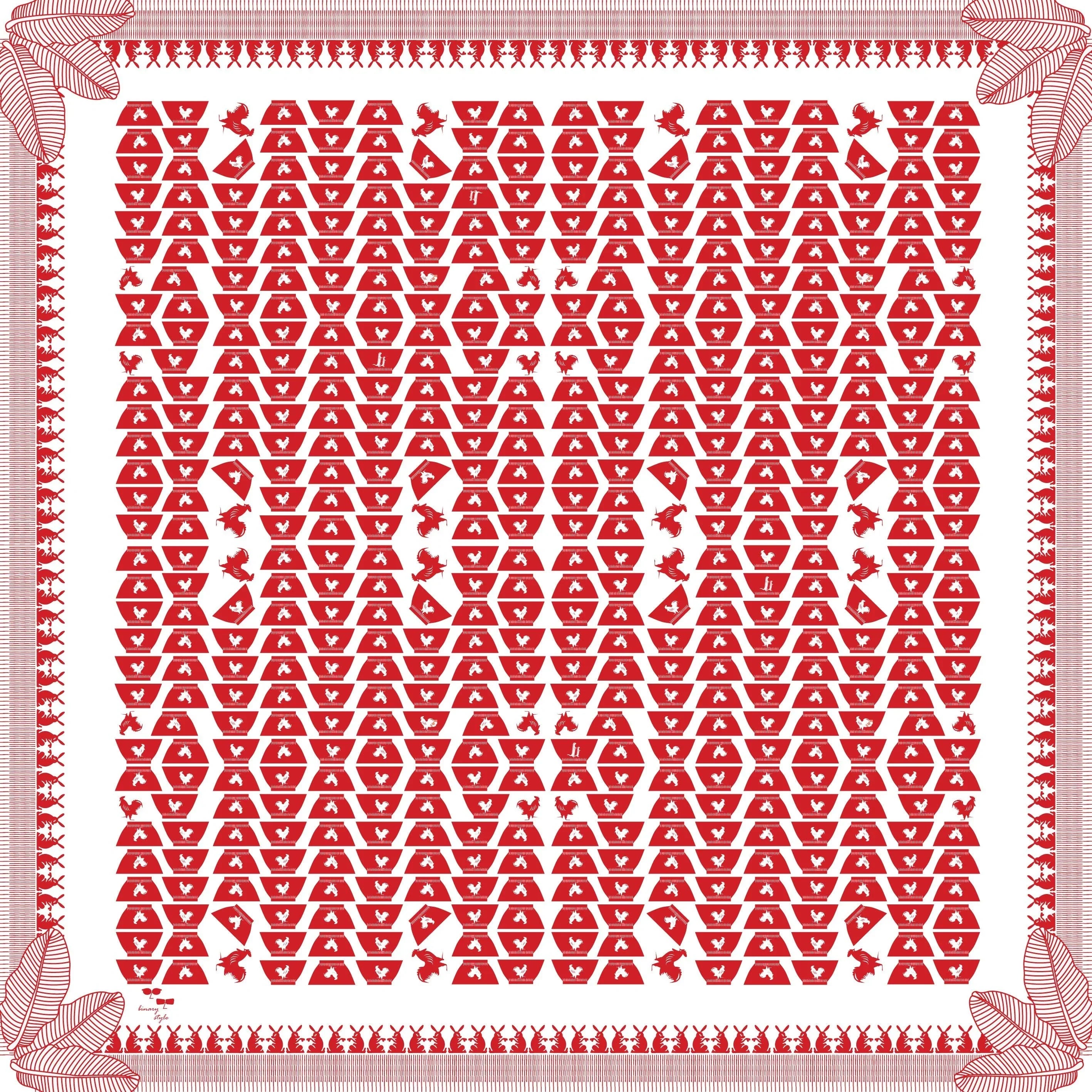 BINARY STYLE | Taste of Nostalgia 115x115cm Square Scarf