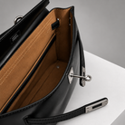 WU HAUS | Le H 30 Black Leather Top Handle Bag