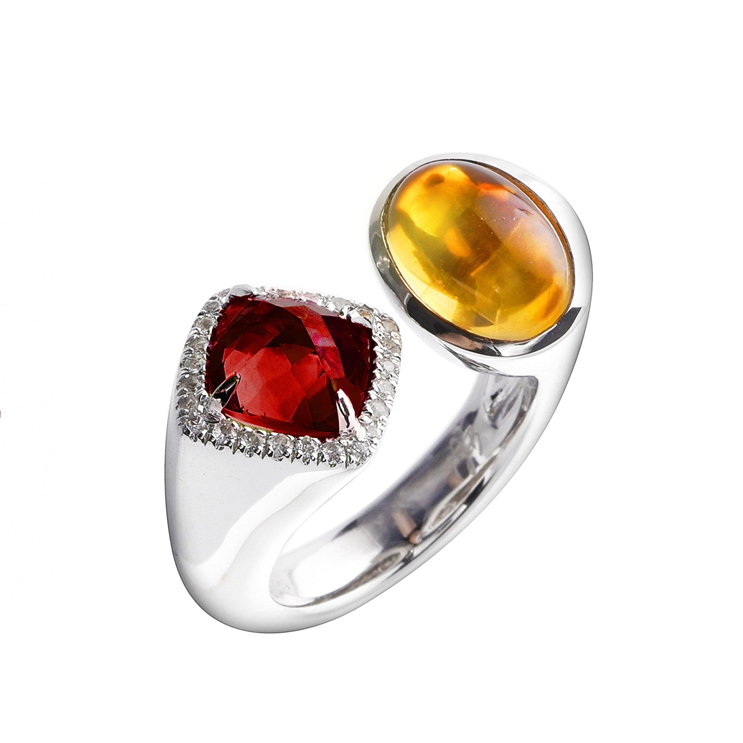 THE JEWEL BOX | Sugar Pop Garnet & Citrine Ring