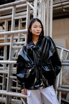 SAERO COLLECTIVE | Ryu Oversized Lacquer Jacket | Black