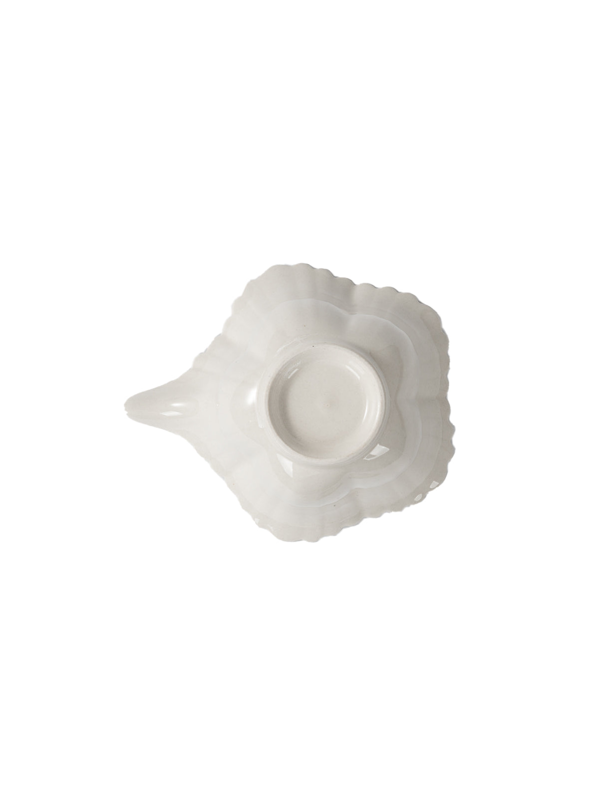 CRAFILAB | Ash Gray & Small Floral Edge Five & Petal Teapot