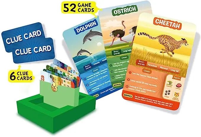 NIMBU | Skillmatics 'Guess in 10' Animal Kingdom Card Game of Smart Questions