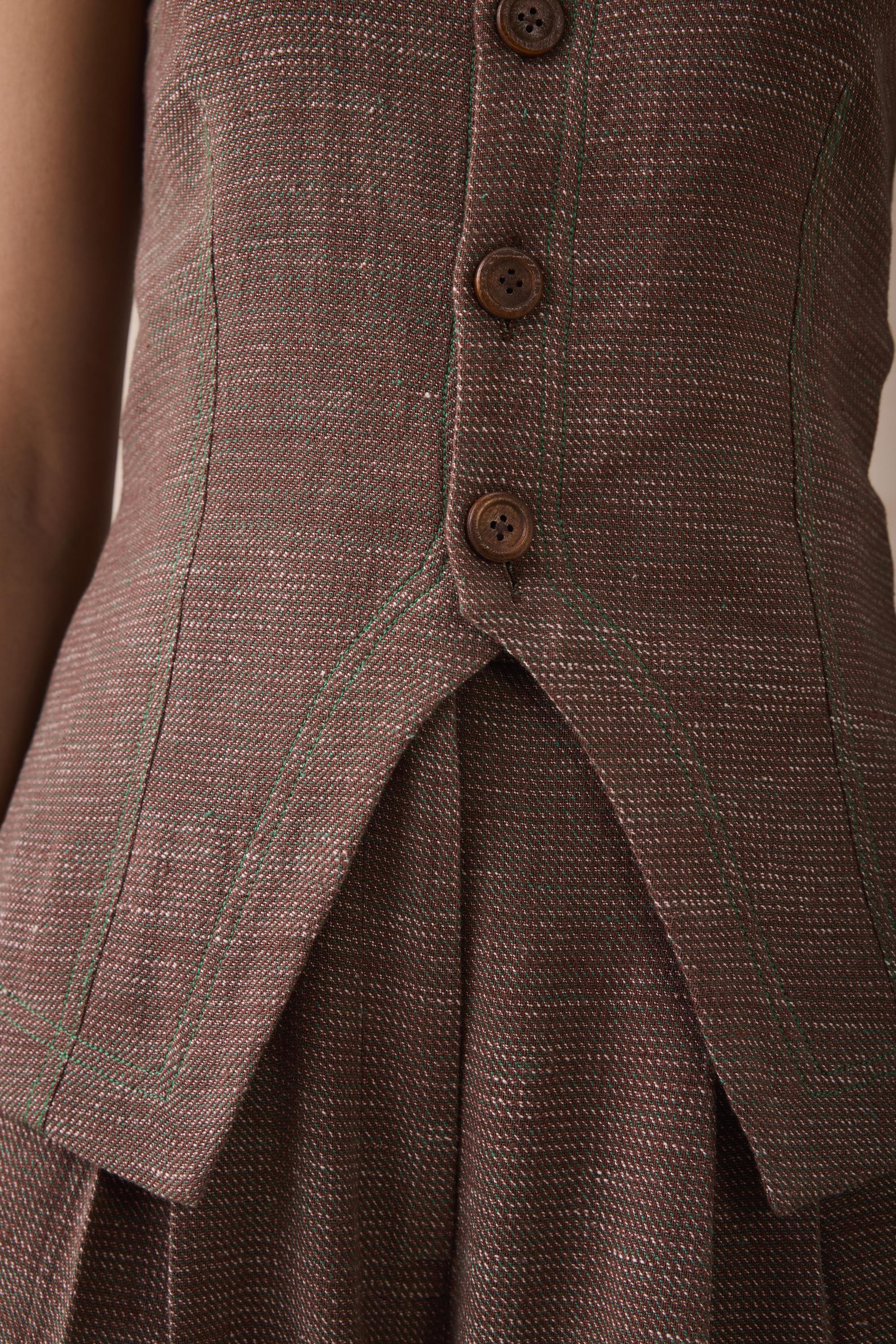 SUI | The Hazel Sun Handsun Handwoven Organic Cotton Waistcoat