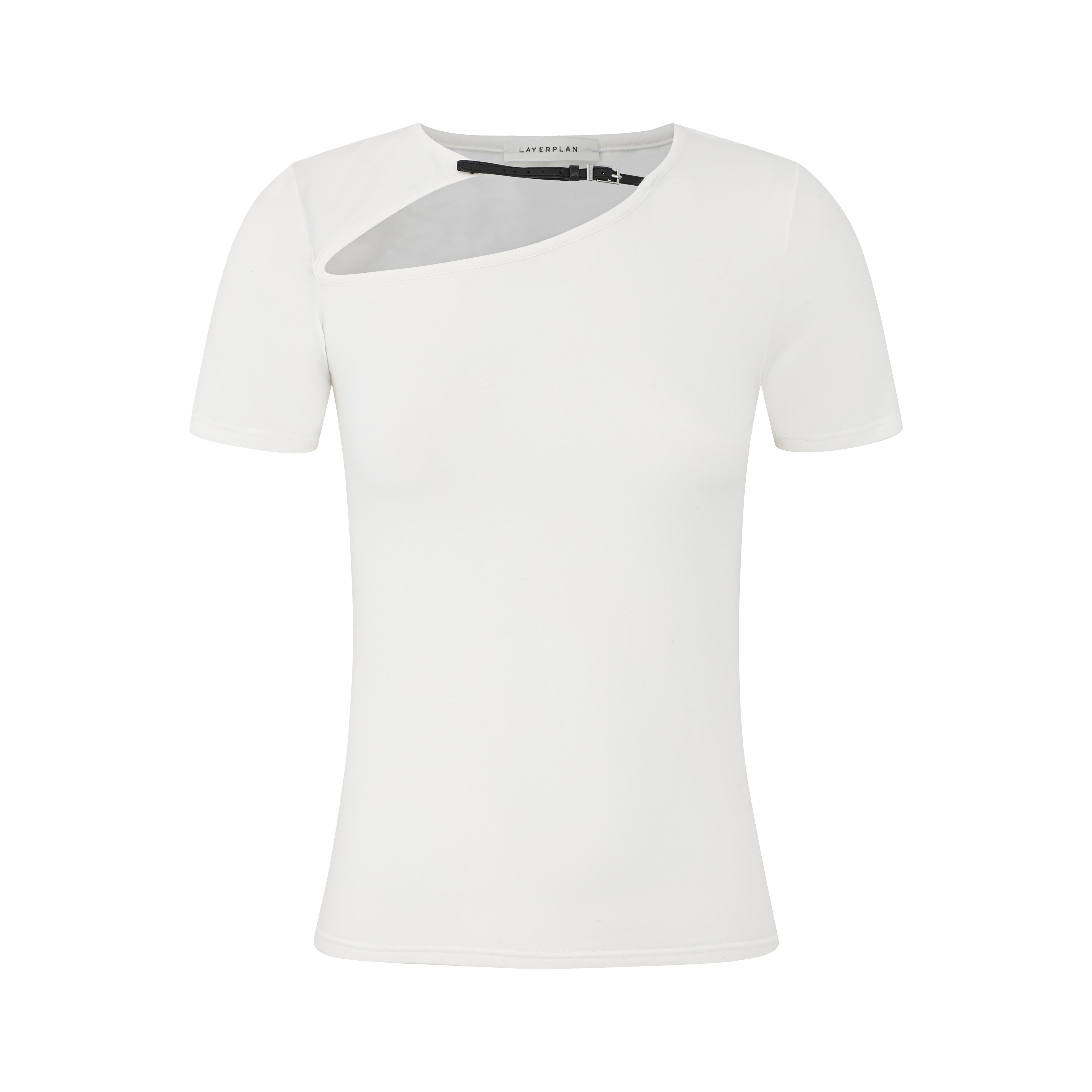 LAYERPLAN | Cotton Stretch Noa Buckle Cotton T-Shirt