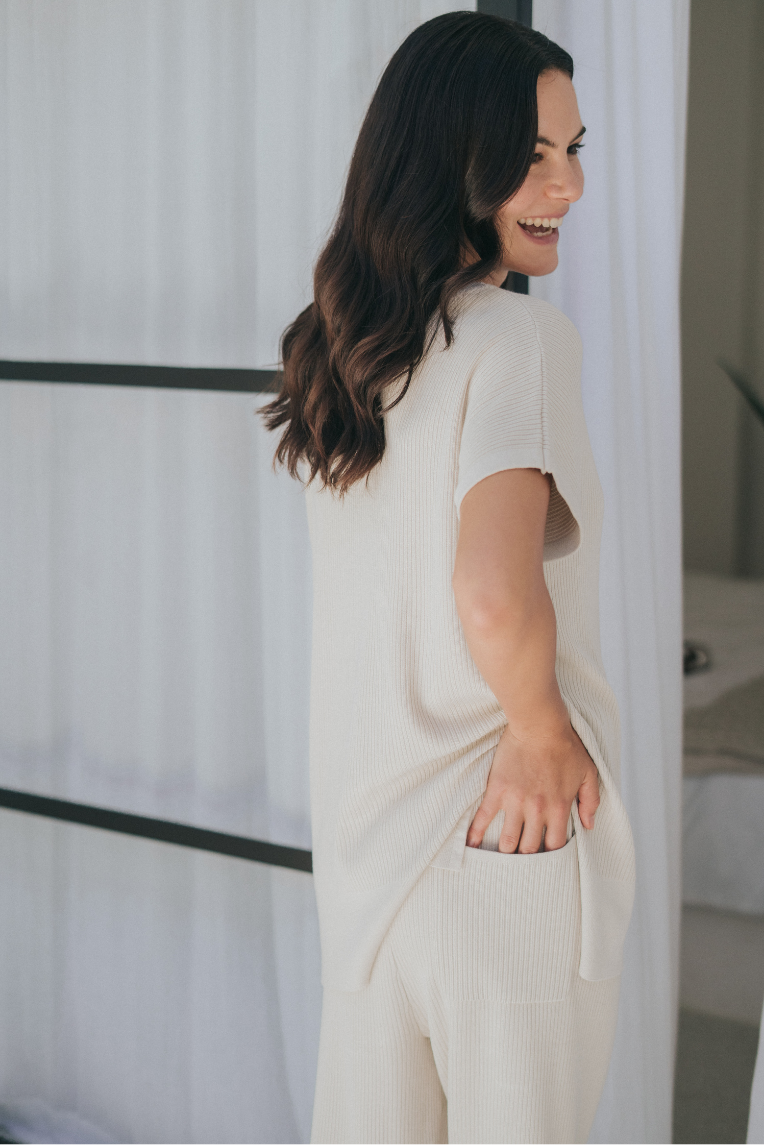 OLIVE BASICS | Abby Knit Pocket Pants