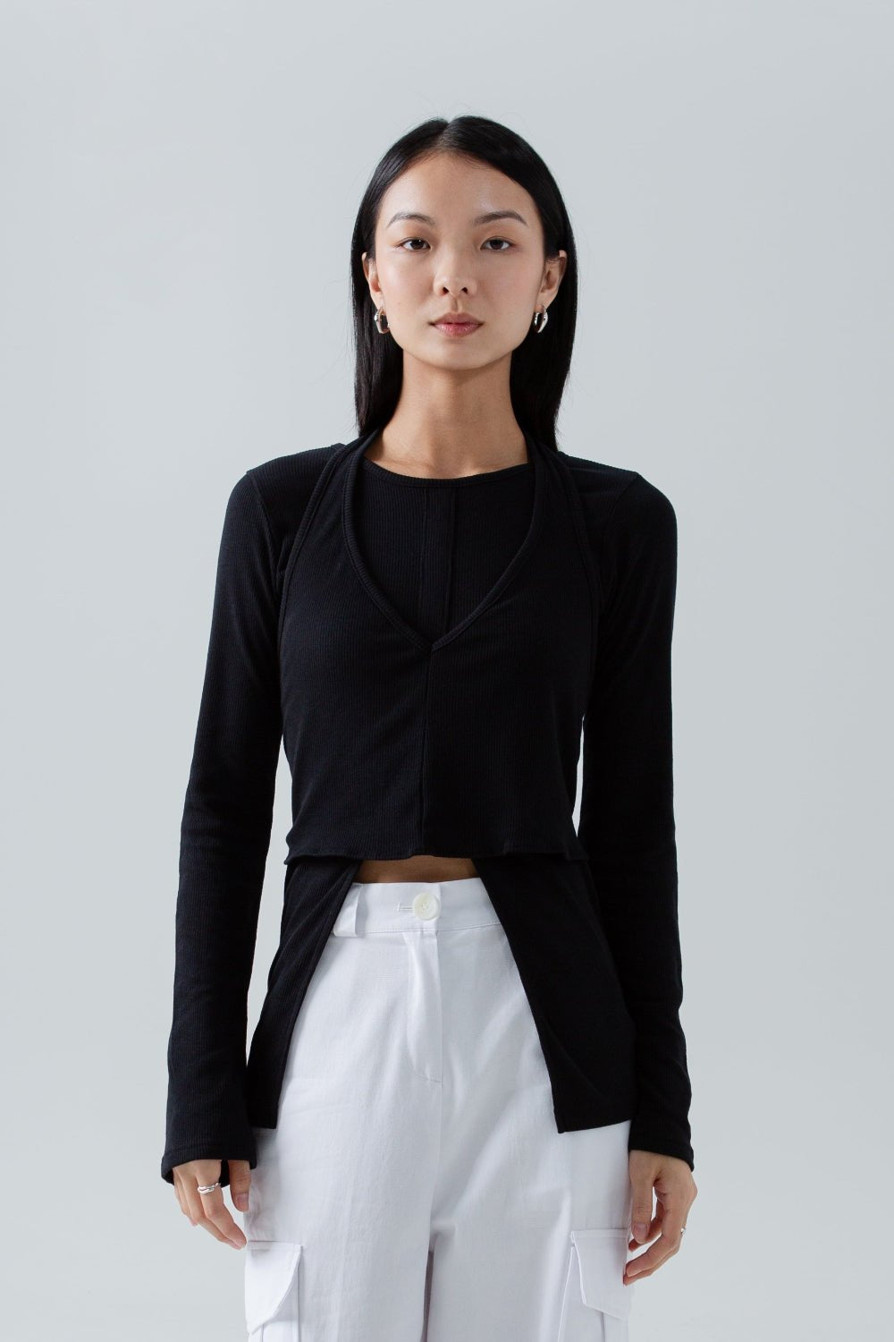 SAERO COLLECTIVE | Split Layer Top | Black