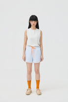 3EIGHTH | Futae Shorts In Blue Seersucker