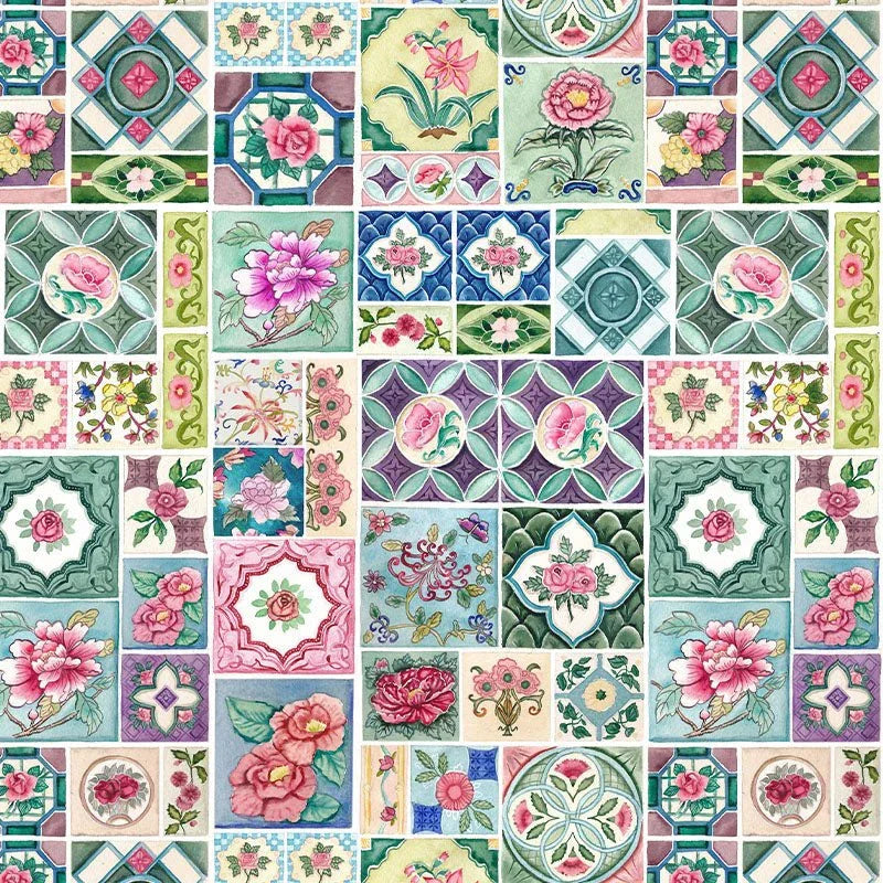 SINGLAPA | Peranakan Tiles Pocket Square