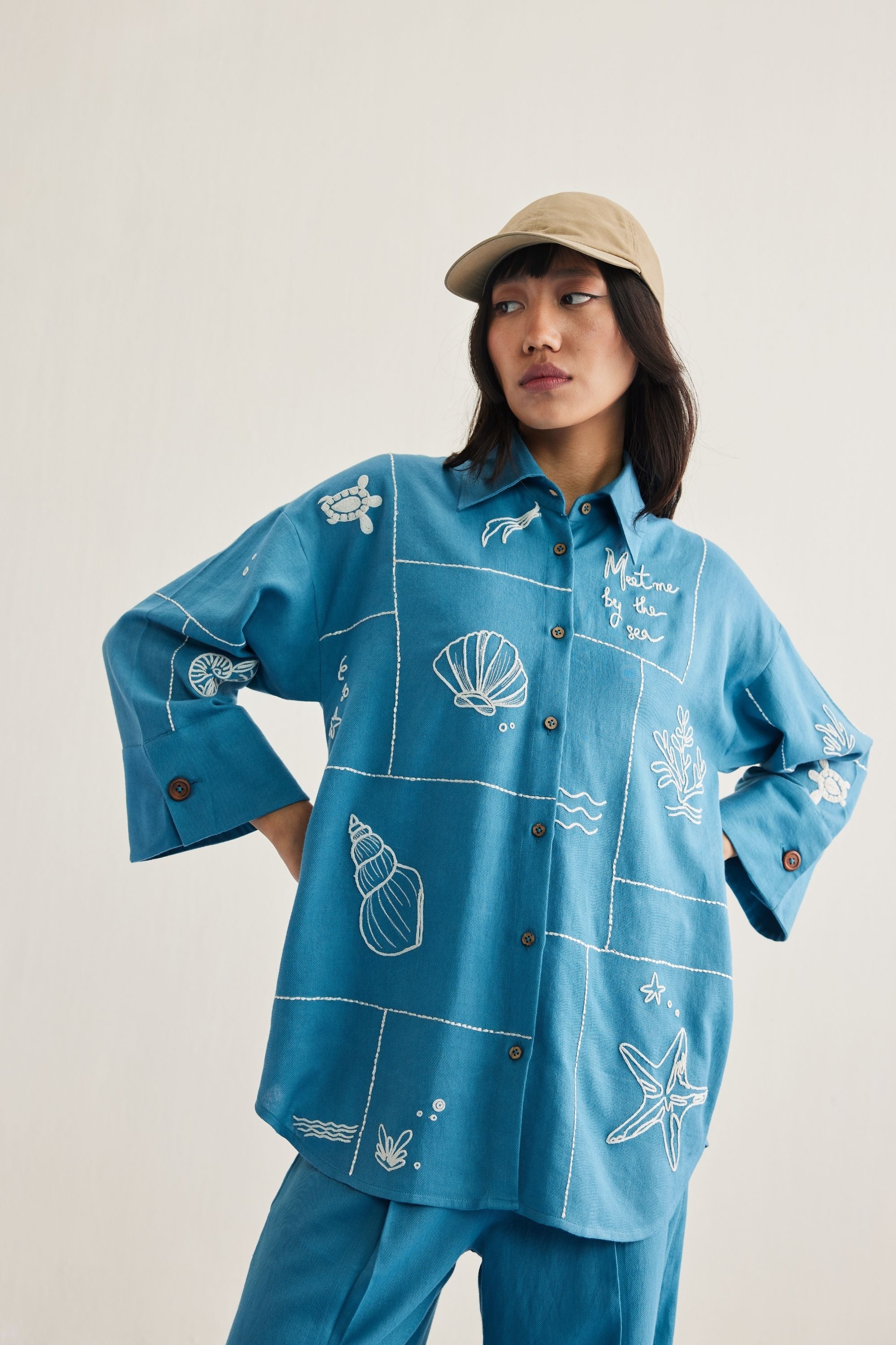 SUI | Meet Me By The Sea Handwoven Twill Shirt