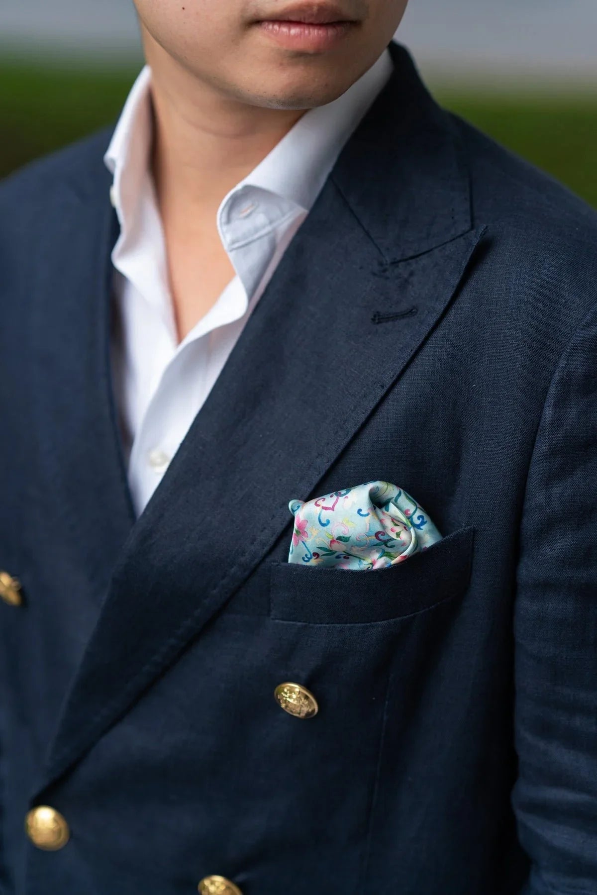 SINGLAPA | Chinese Floral Pocket Square