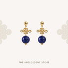 THE ANTECEDENT STORE | Auspicious Ruyi Knot With Lapis Lazuli Earrings