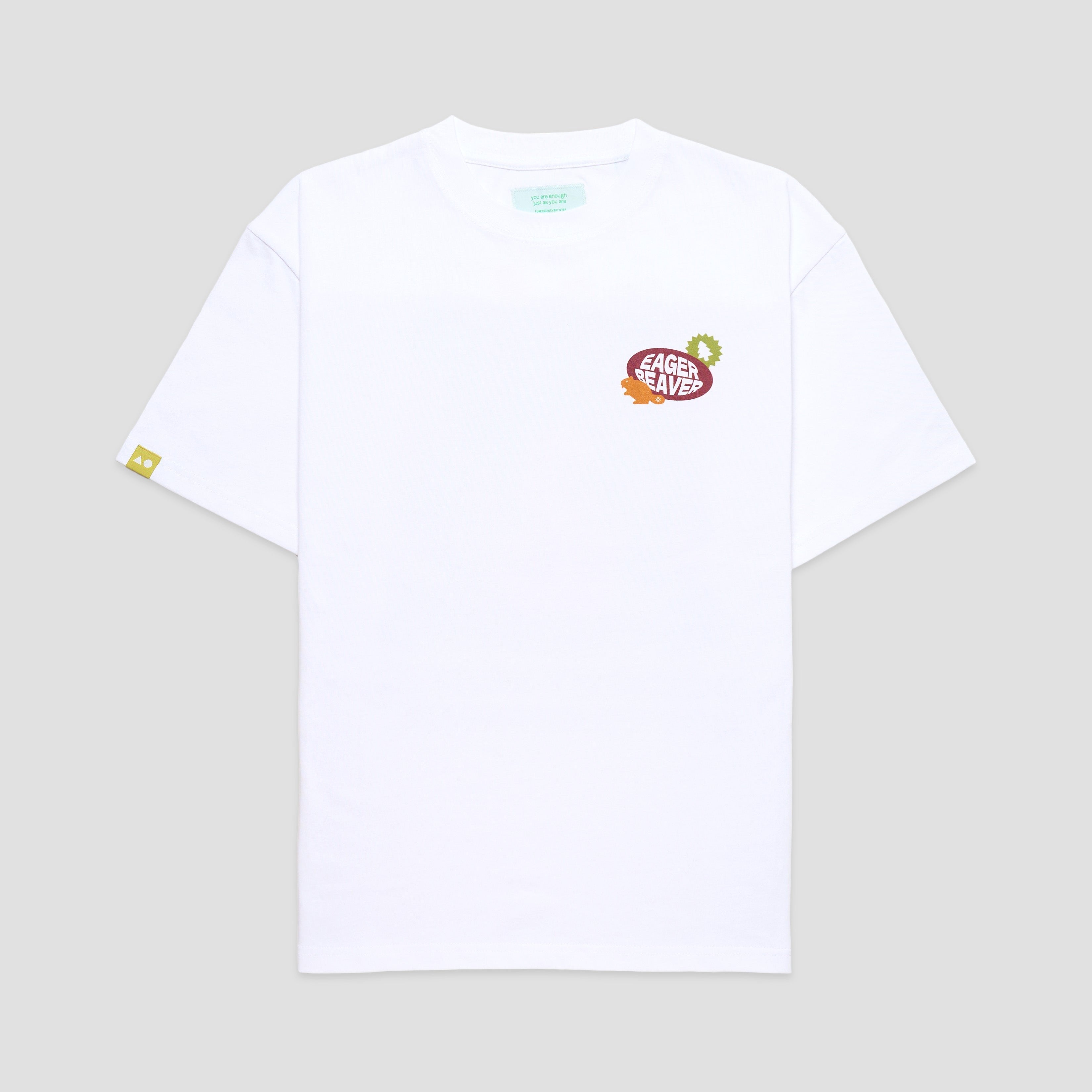 TALKING TOES | Eager Beaver Oversized Tee | White