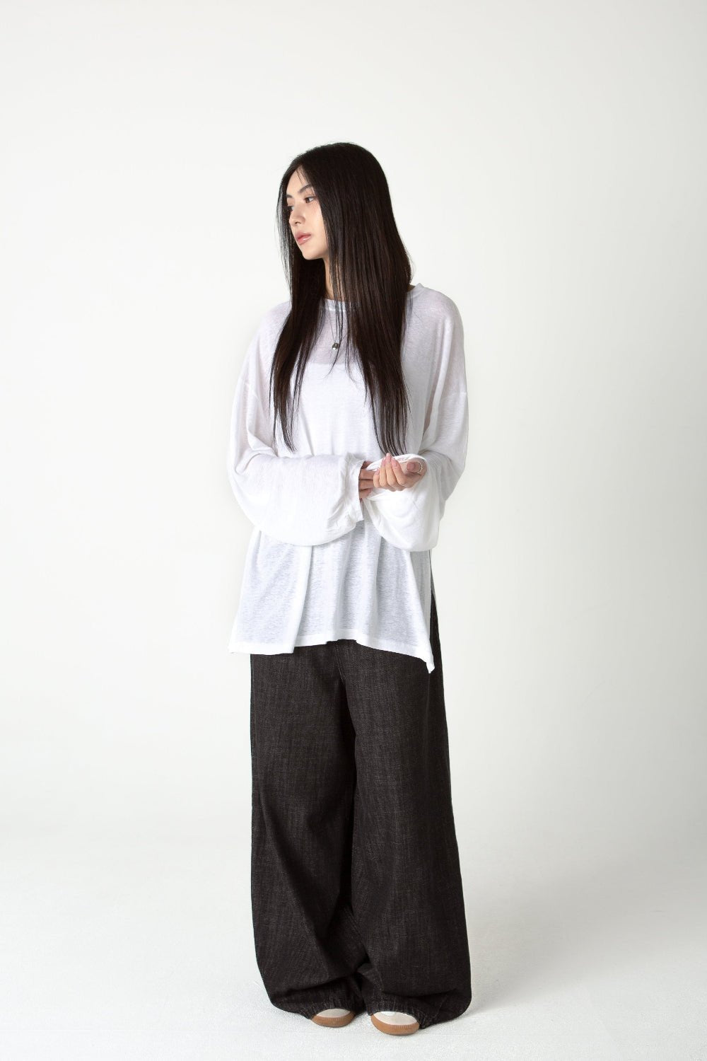 SAERO COLLECTIVE | Myeon Long Sleeve Top | White
