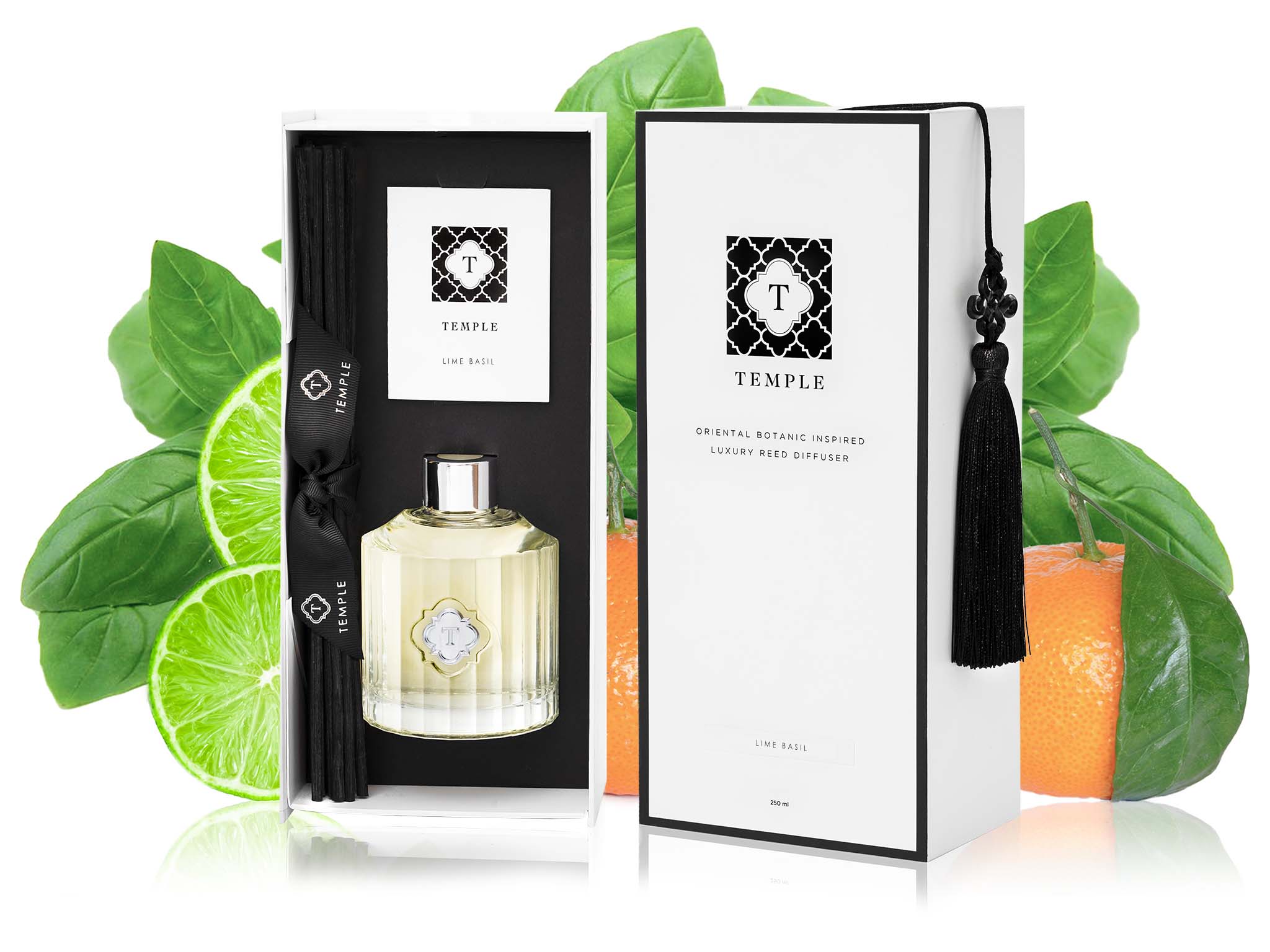 TEMPLE CANDLES | Luxury Reed Diffuser - Lime Basil