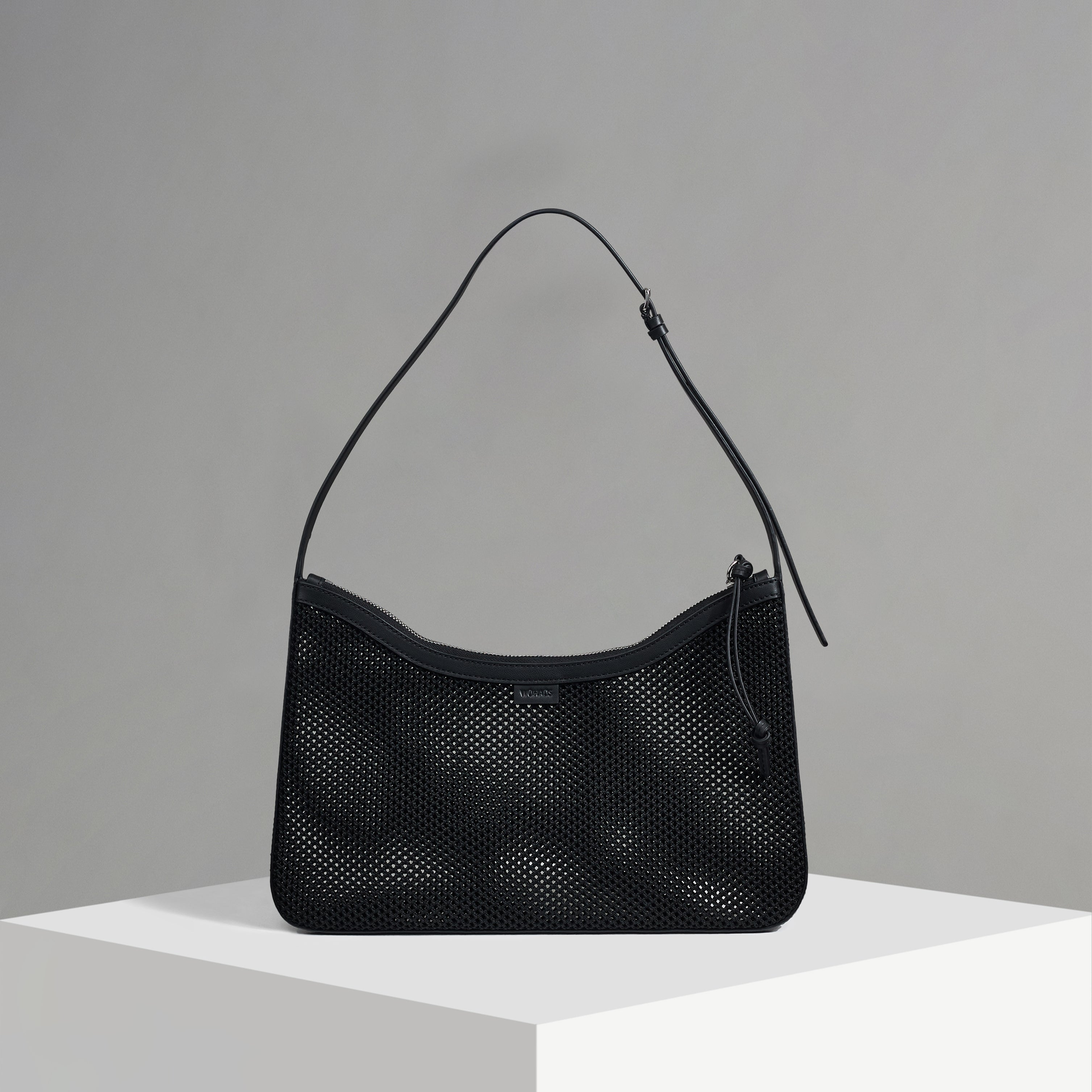 WU HAUS | Veil Net Black Shoulder Bag