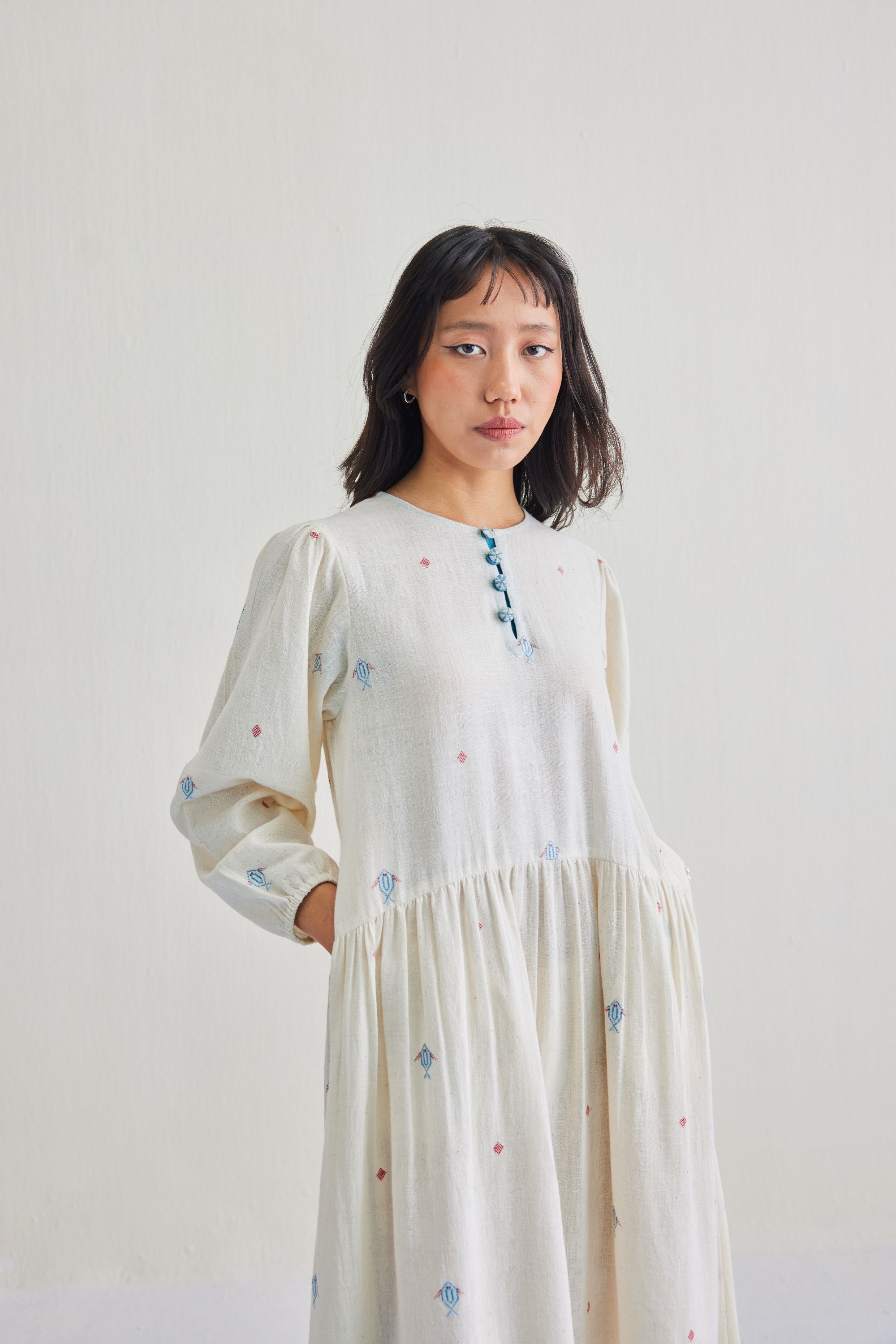 SUI | The Shoal Handwoven Kala Cotton Maxi Dress