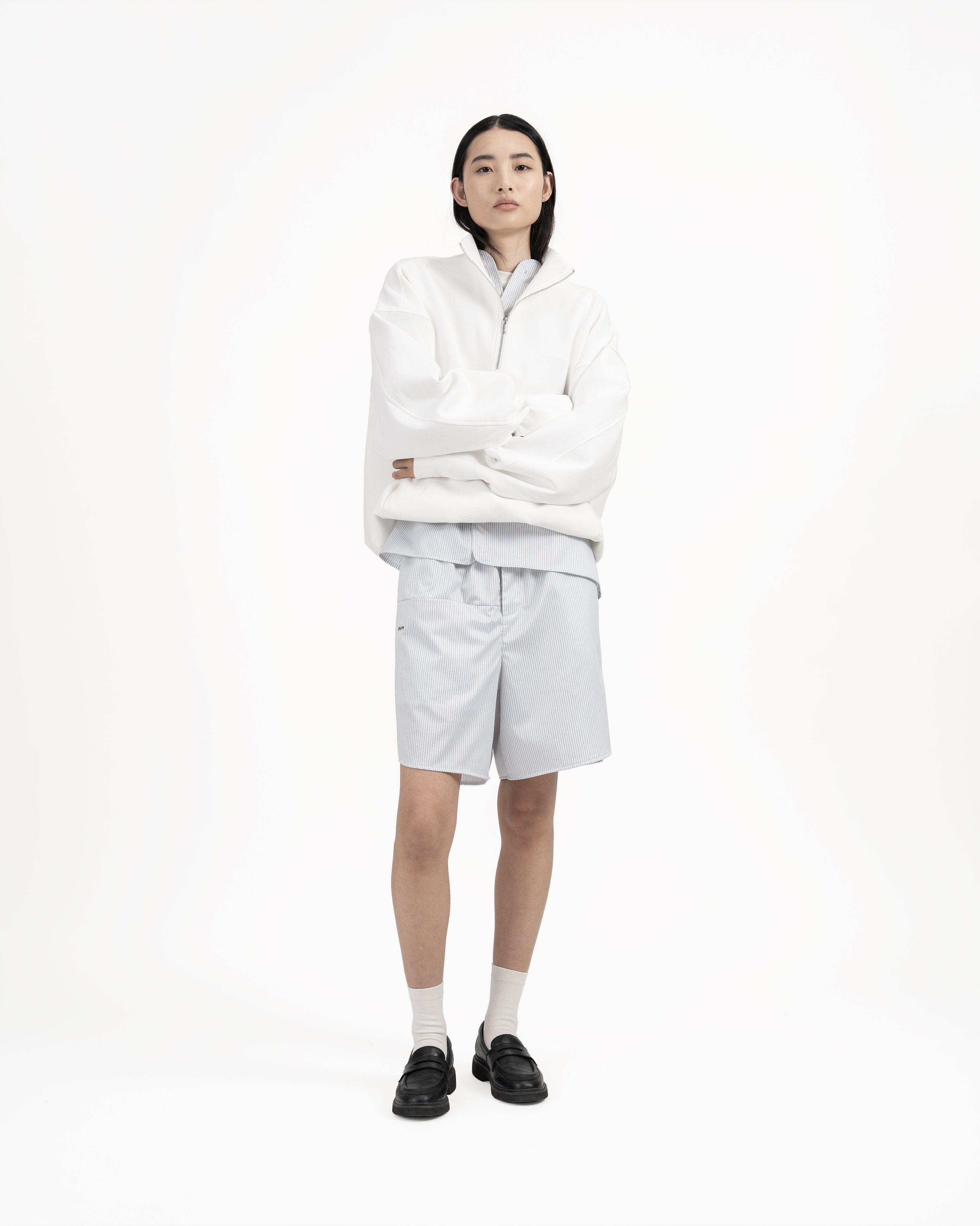 GRAYE | Quarter Zip Pullover - White