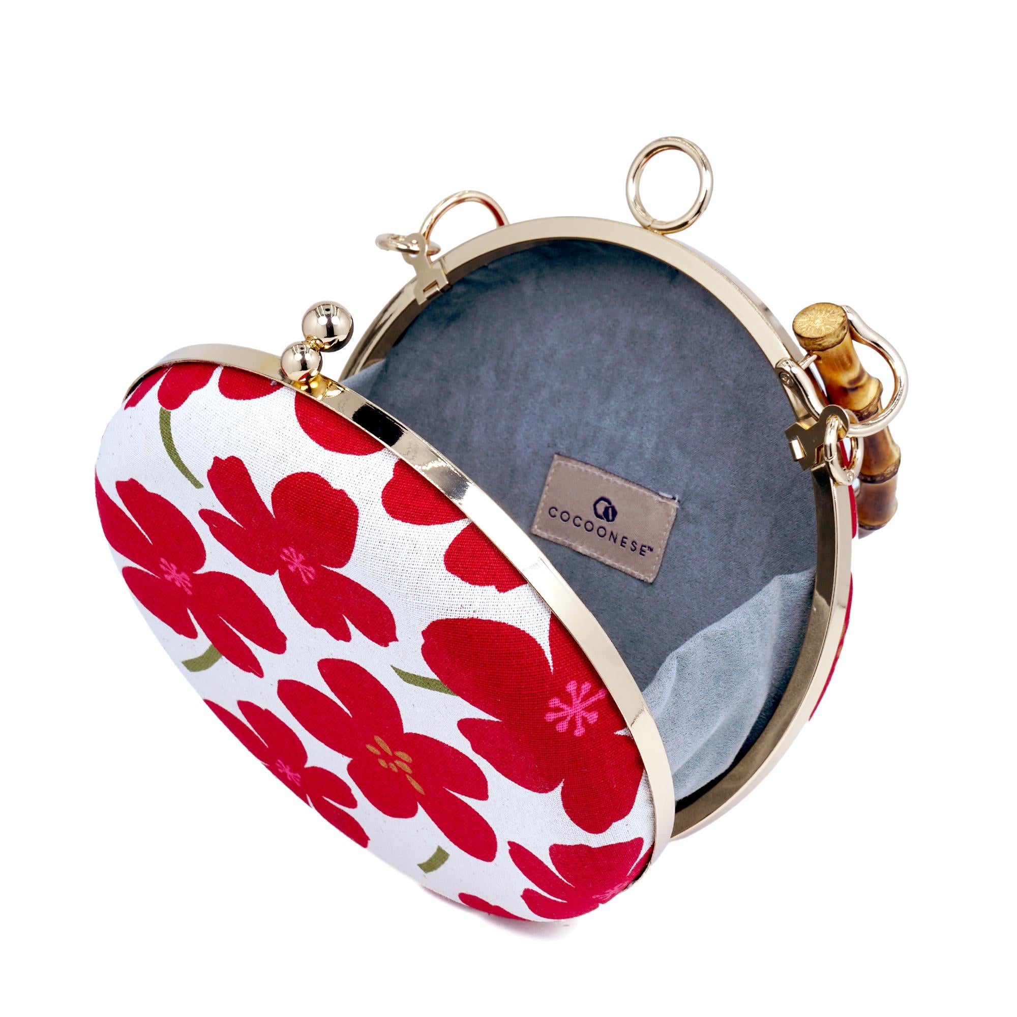 COCOONESE | Round Hard Case Bamboo Handle Bag