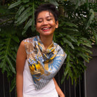 BINARY STYLE | Enchanted Kampong Glam Silk Square Scarf 87x87cm